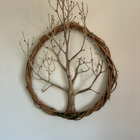 Wreath ~ Tree of Life Wreath with Chakra Crystals
