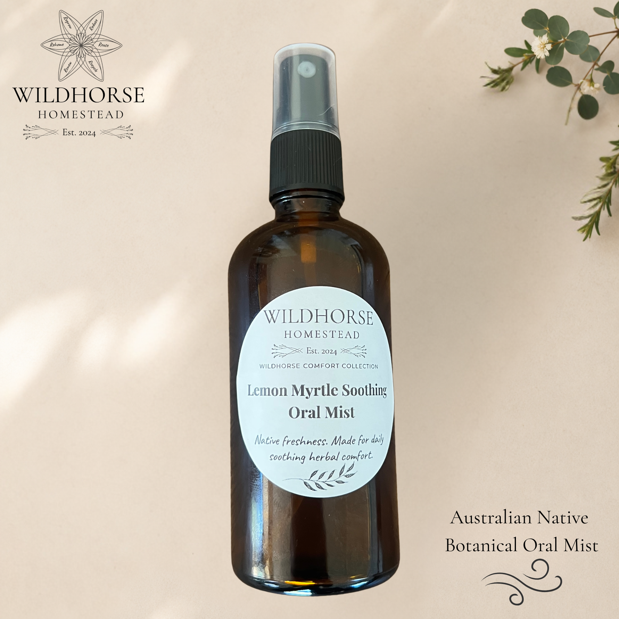 Wildhorse Lemon Myrtle Soothing Oral Mist