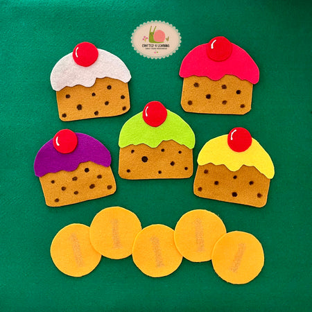 5 Currant Buns Felt Board Set