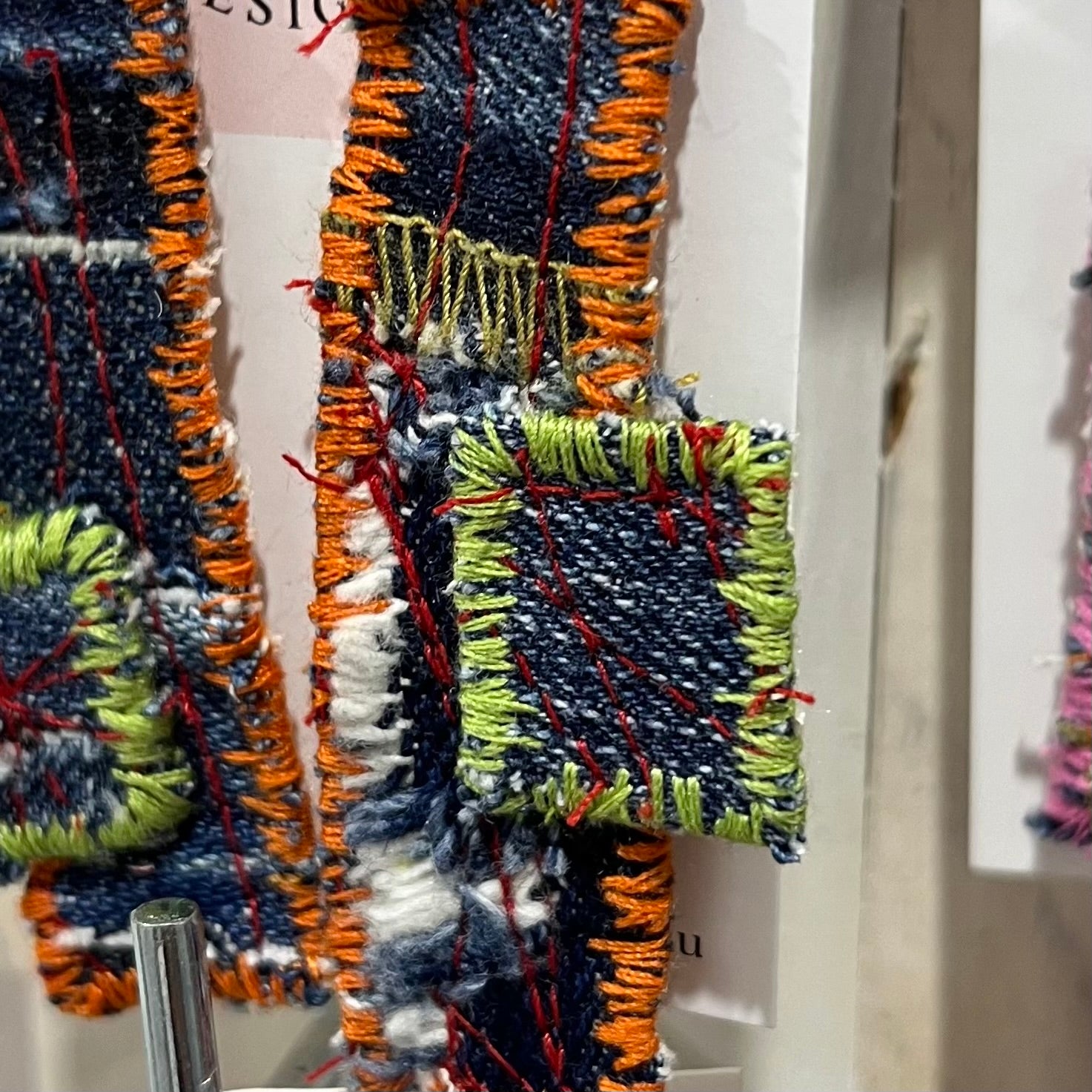 Asymmetrical Textile Earrings