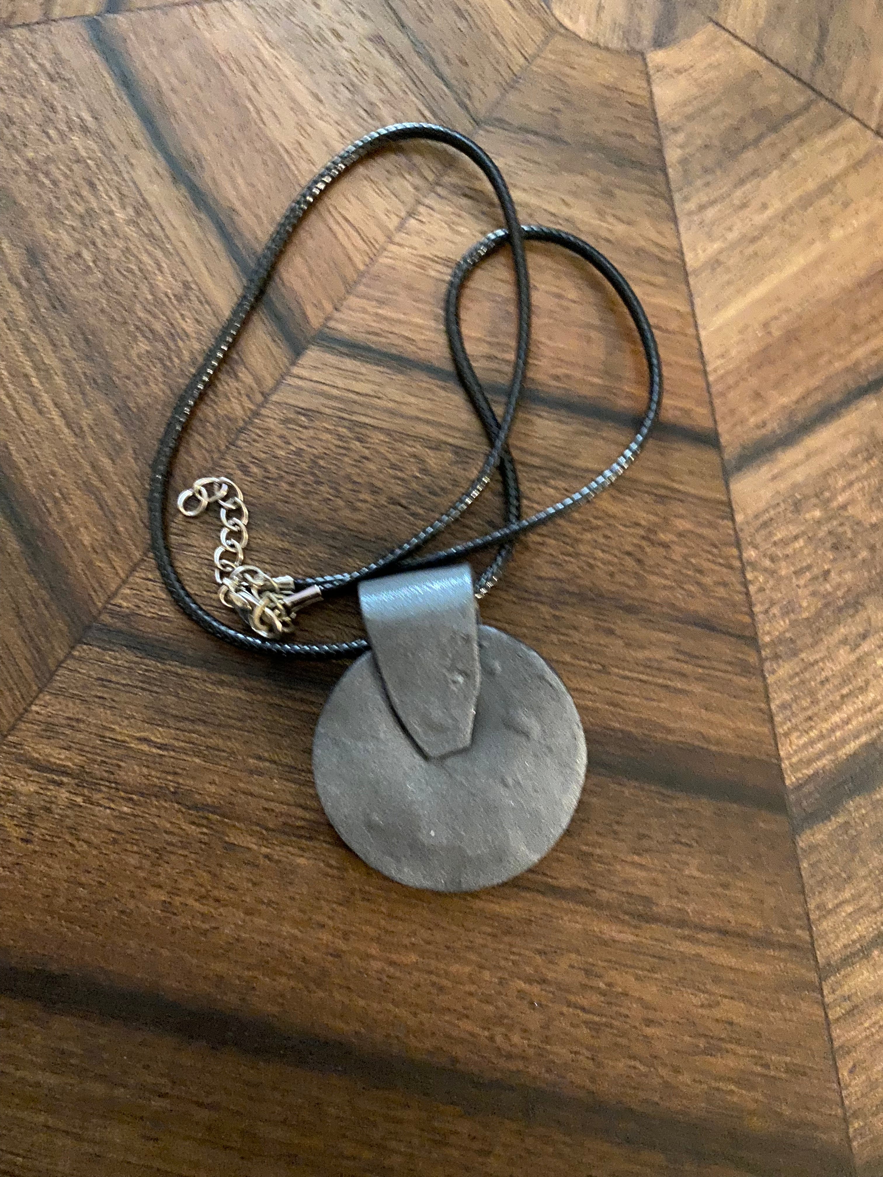 Mercury Retrograde Polymer Clay Pendant- Handmade One of A Kind Pendant