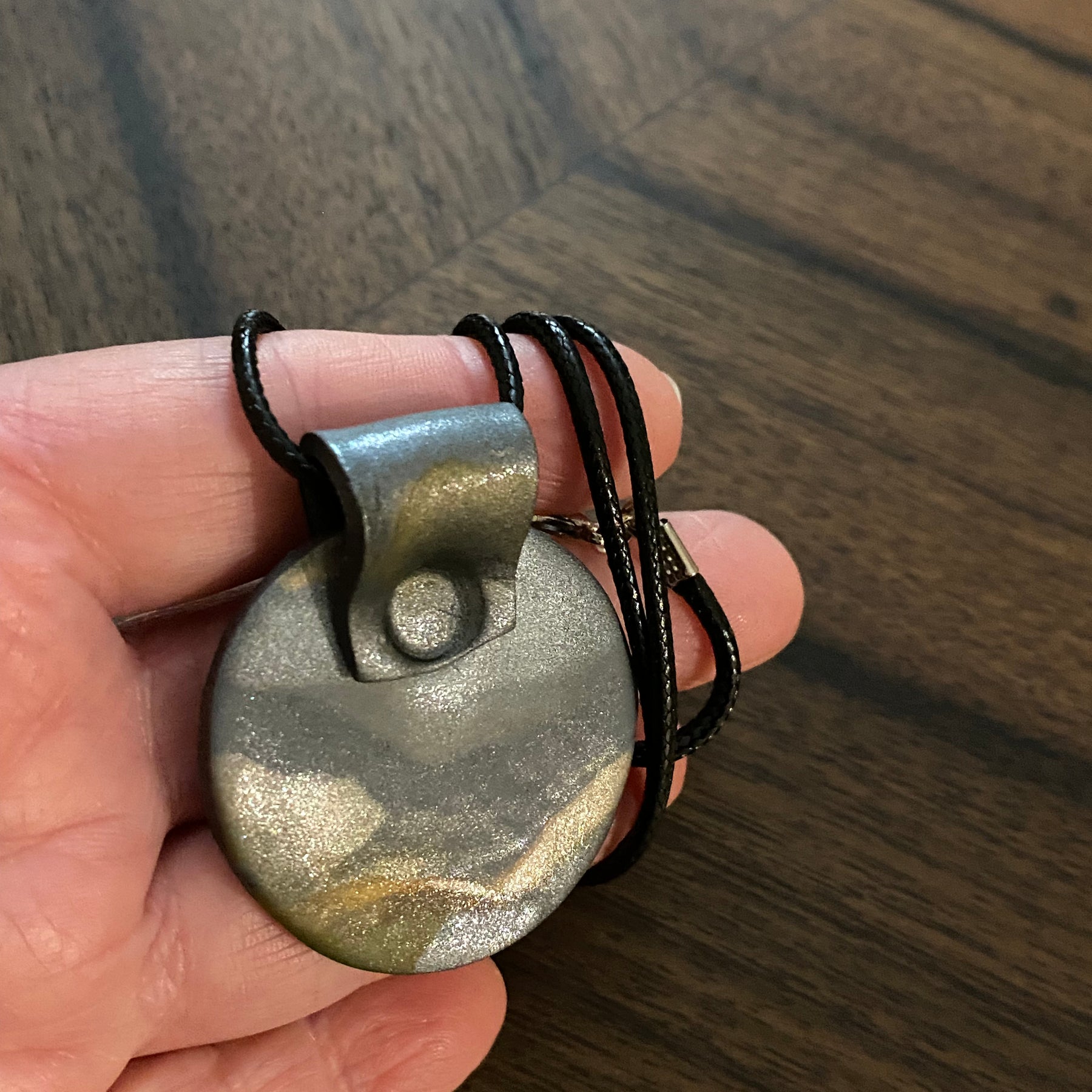 Mercury Retrograde Polymer Clay Pendant- Handmade One of A Kind Pendant