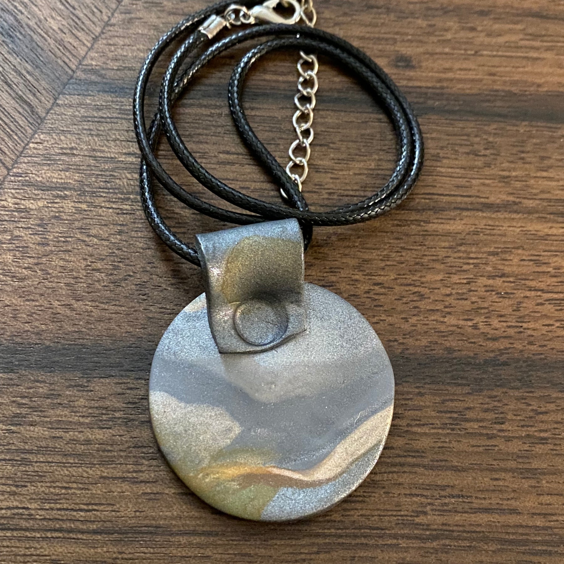 Mercury Retrograde Polymer Clay Pendant- Handmade One of A Kind Pendant