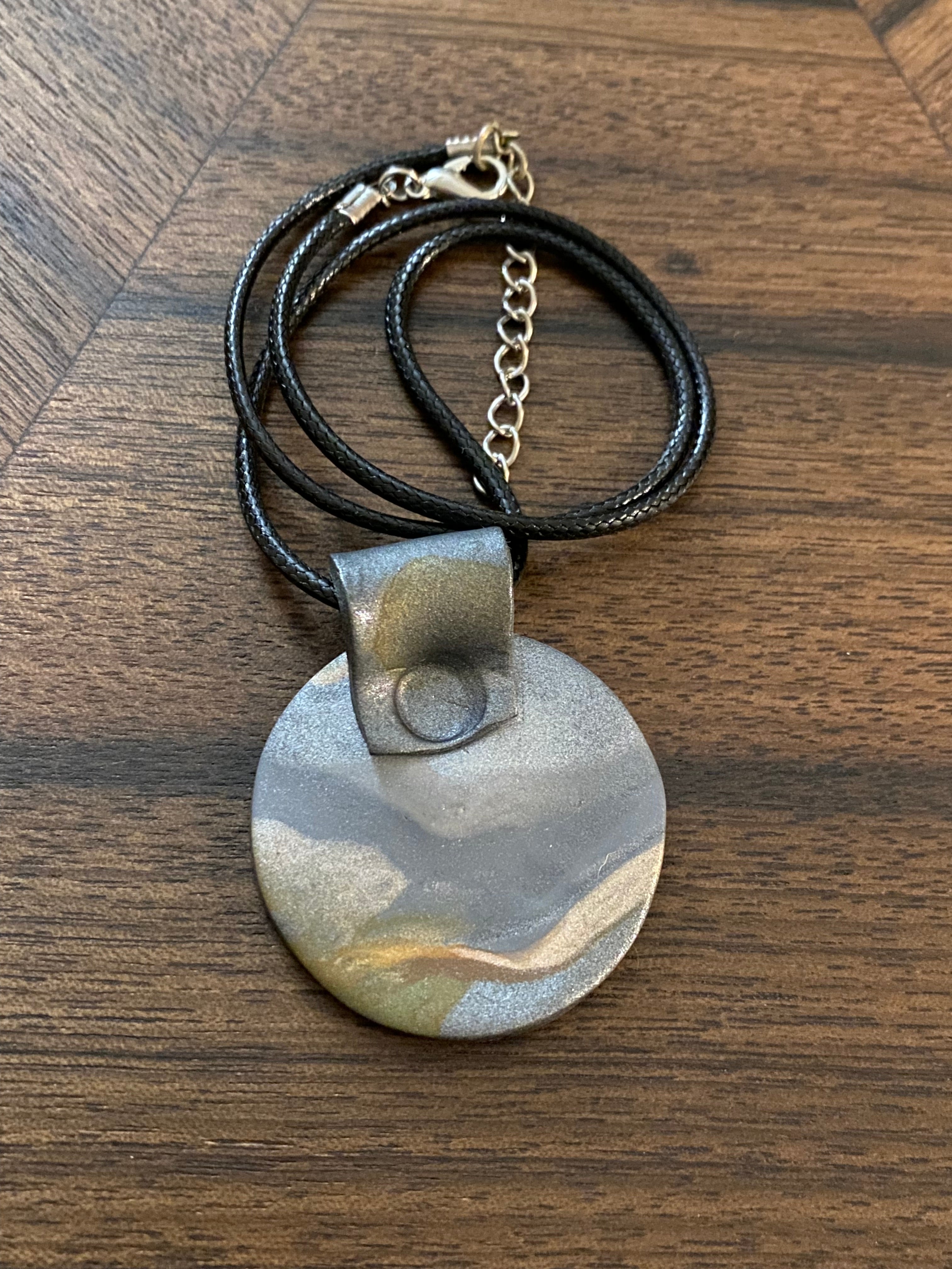 Mercury Retrograde Polymer Clay Pendant- Handmade One of A Kind Pendant