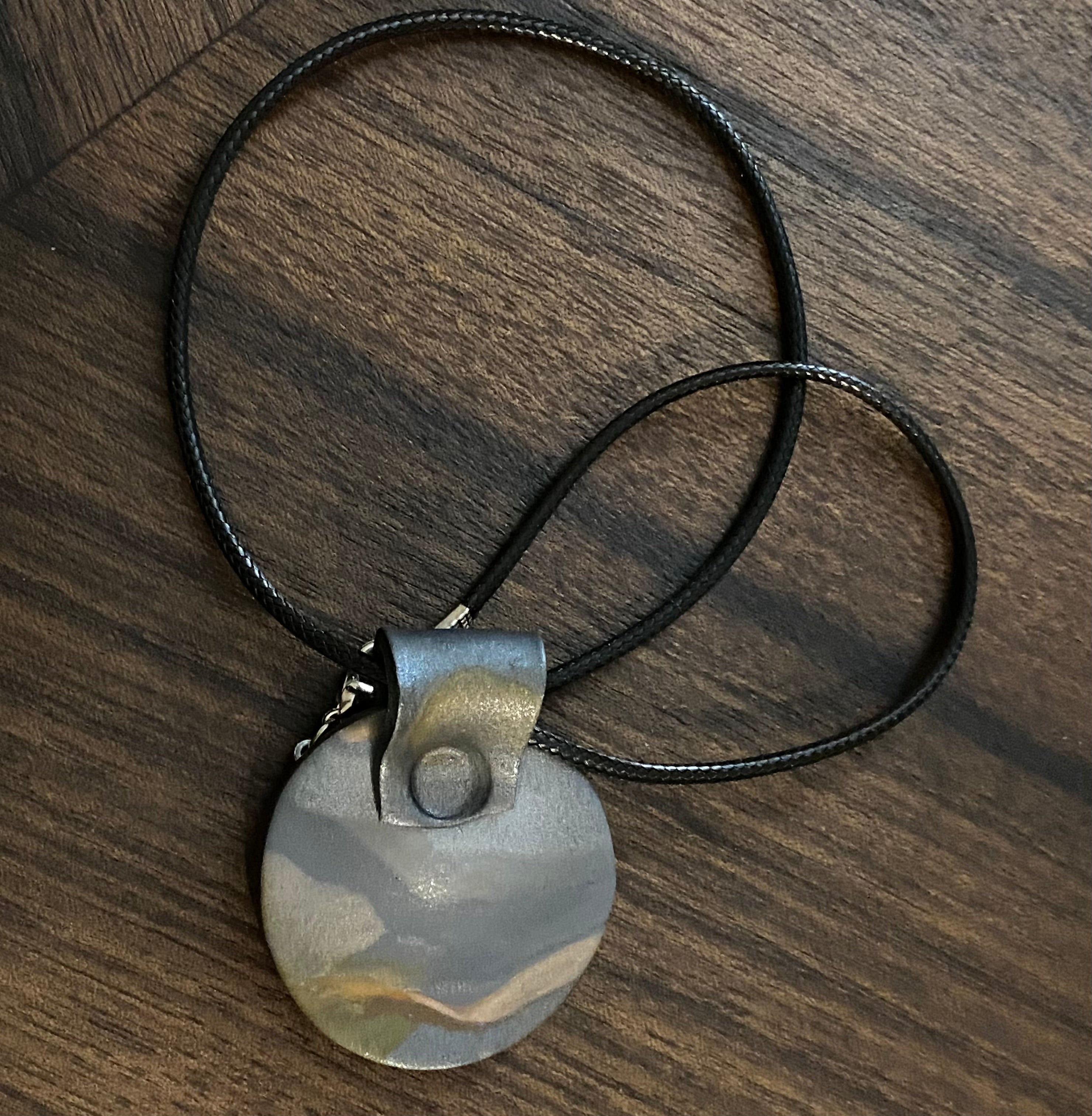 Mercury Retrograde Polymer Clay Pendant- Handmade One of A Kind Pendant