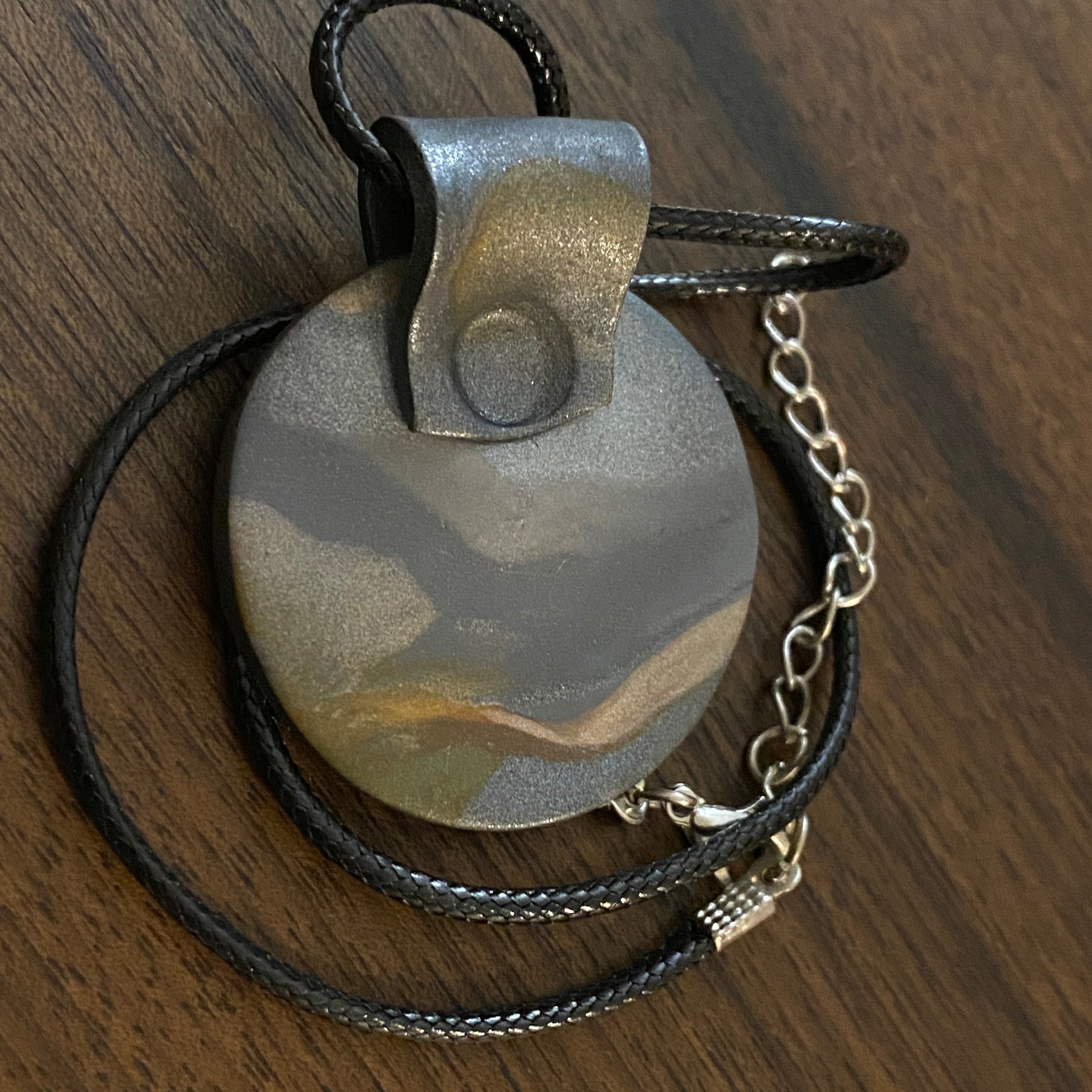 Mercury Retrograde Polymer Clay Pendant- Handmade One of A Kind Pendant