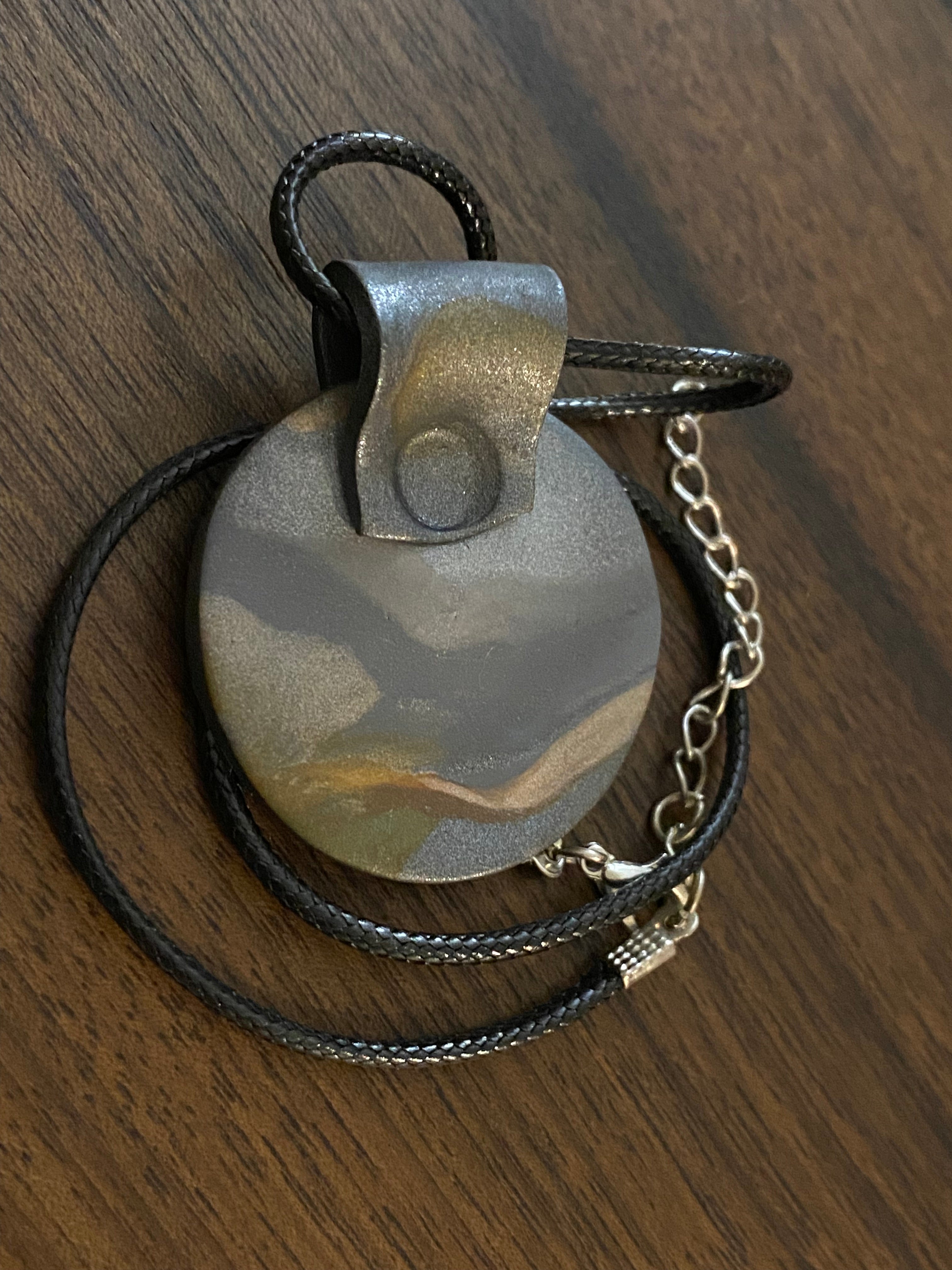 Mercury Retrograde Polymer Clay Pendant- Handmade One of A Kind Pendant