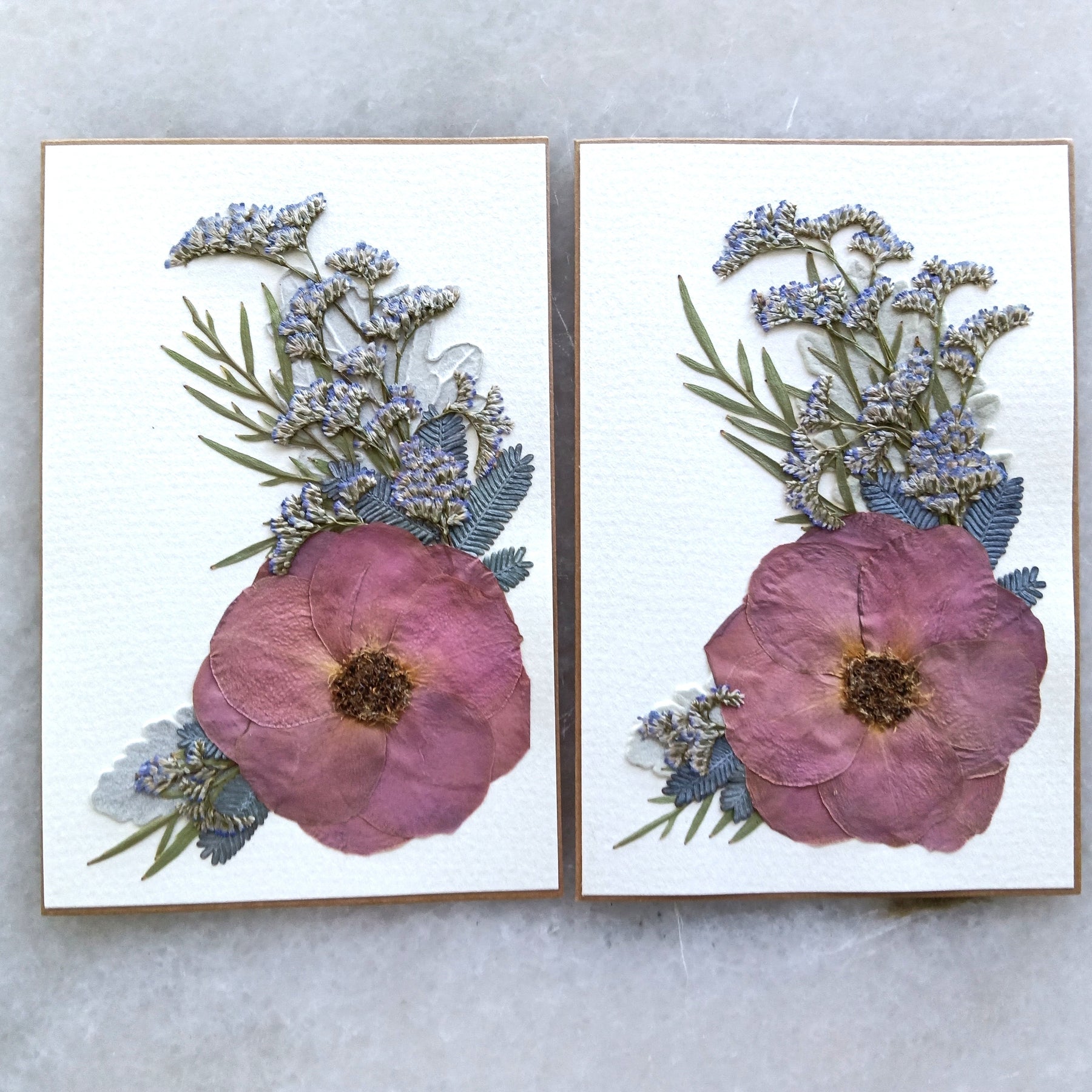 Pink Dedication | Pressed Flower Handmade Card