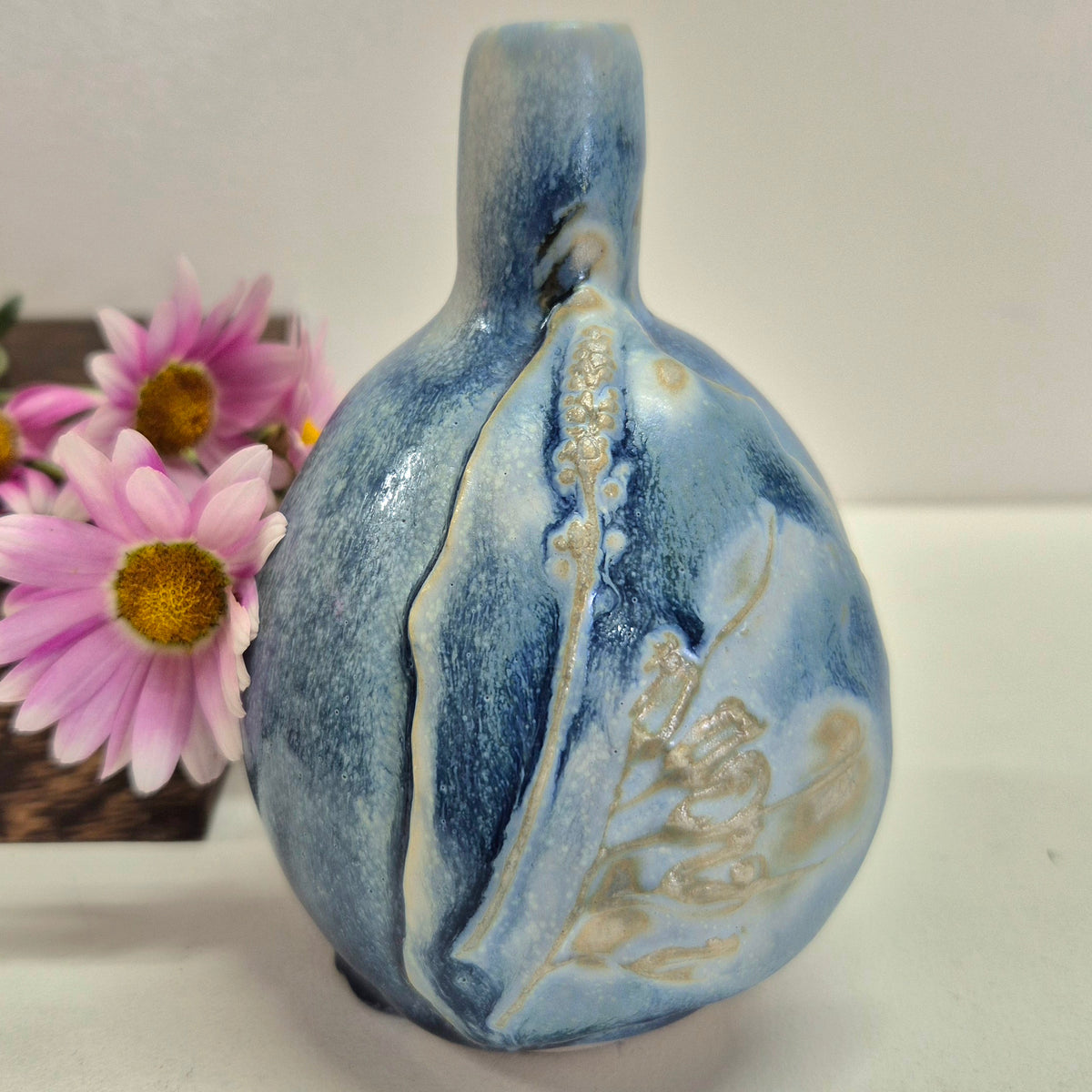 Blue Bud Vase - Flower Vase