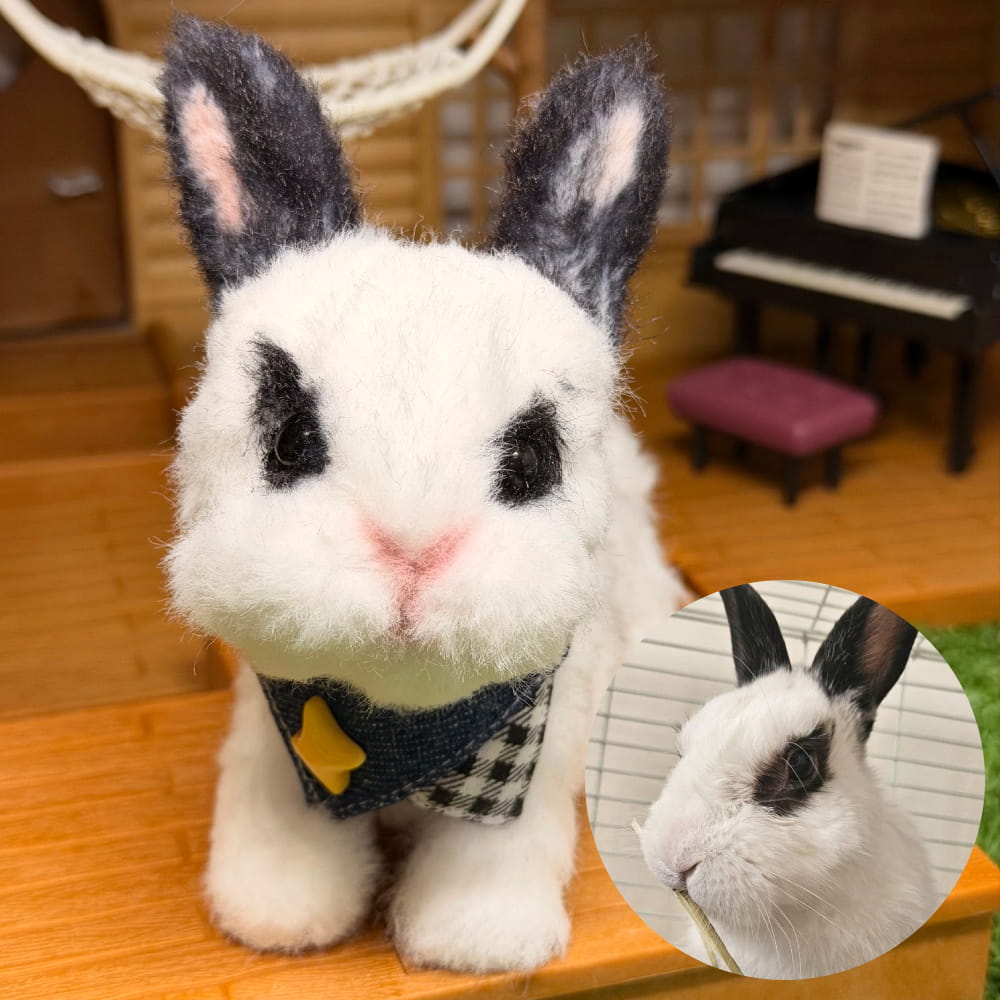 Custom Pet Replica from Photo, Poseable Art Doll, Pet Memorial Keepsake - Handmade Soft Sculpture, Personalised Plushie Ornament