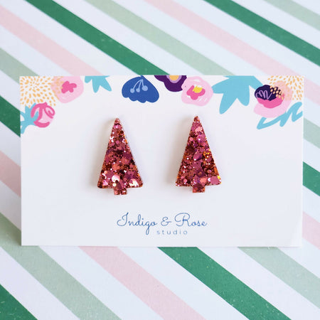 Christmas Trees Studs - Various Colours