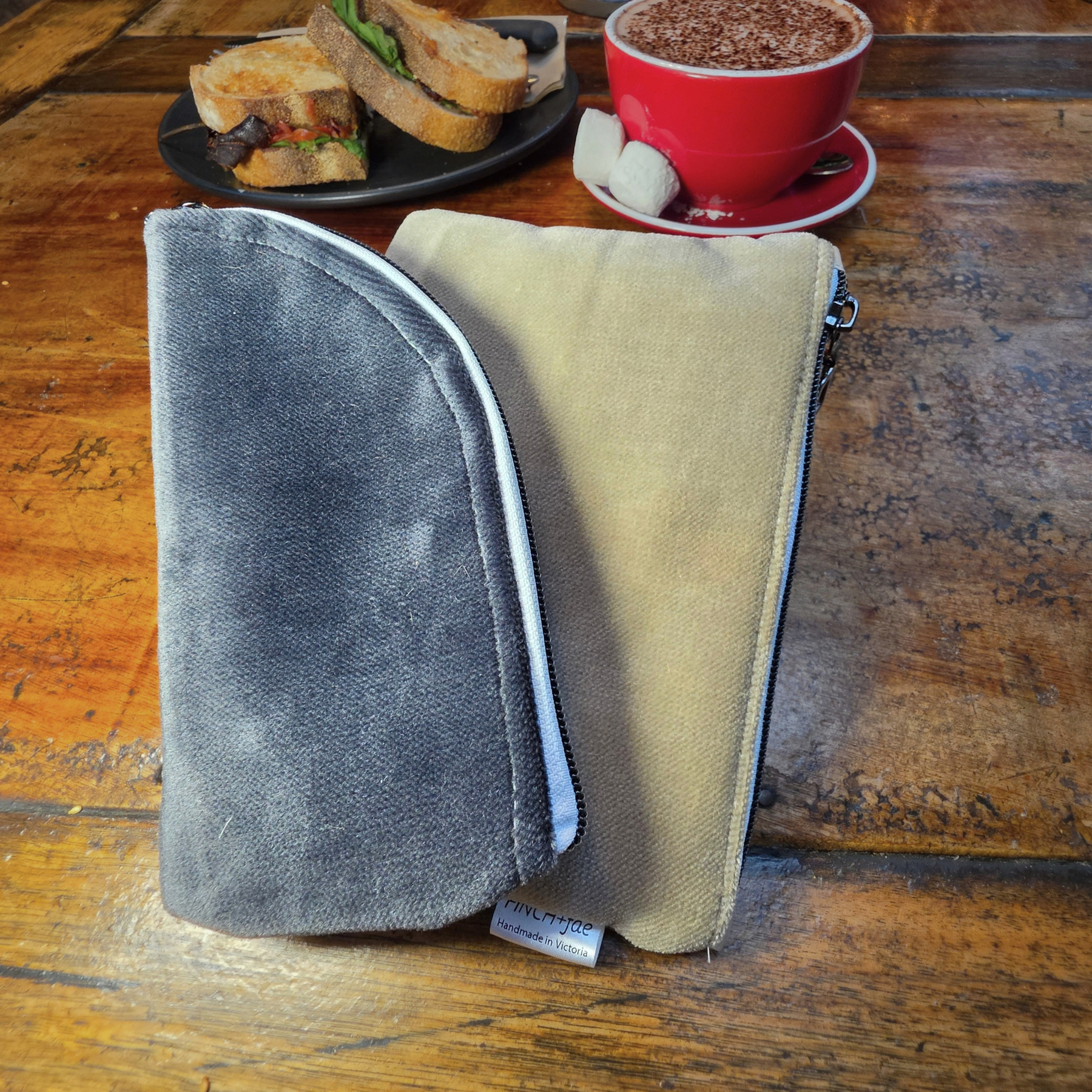 Duo Pack: Upcycled Glasses Case and Zipper Pouch