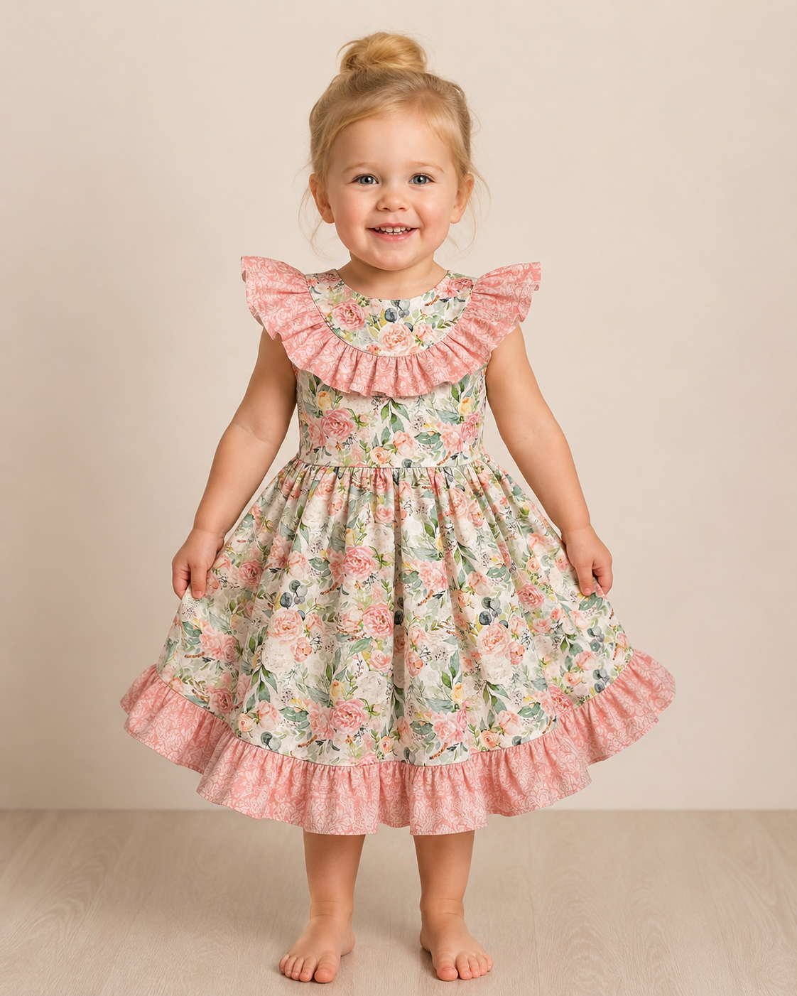 SIZE 2 Acacia Dress - Pretty Peach Floral