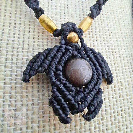 Silver Sheen Obsidian Micro Macramé Necklace