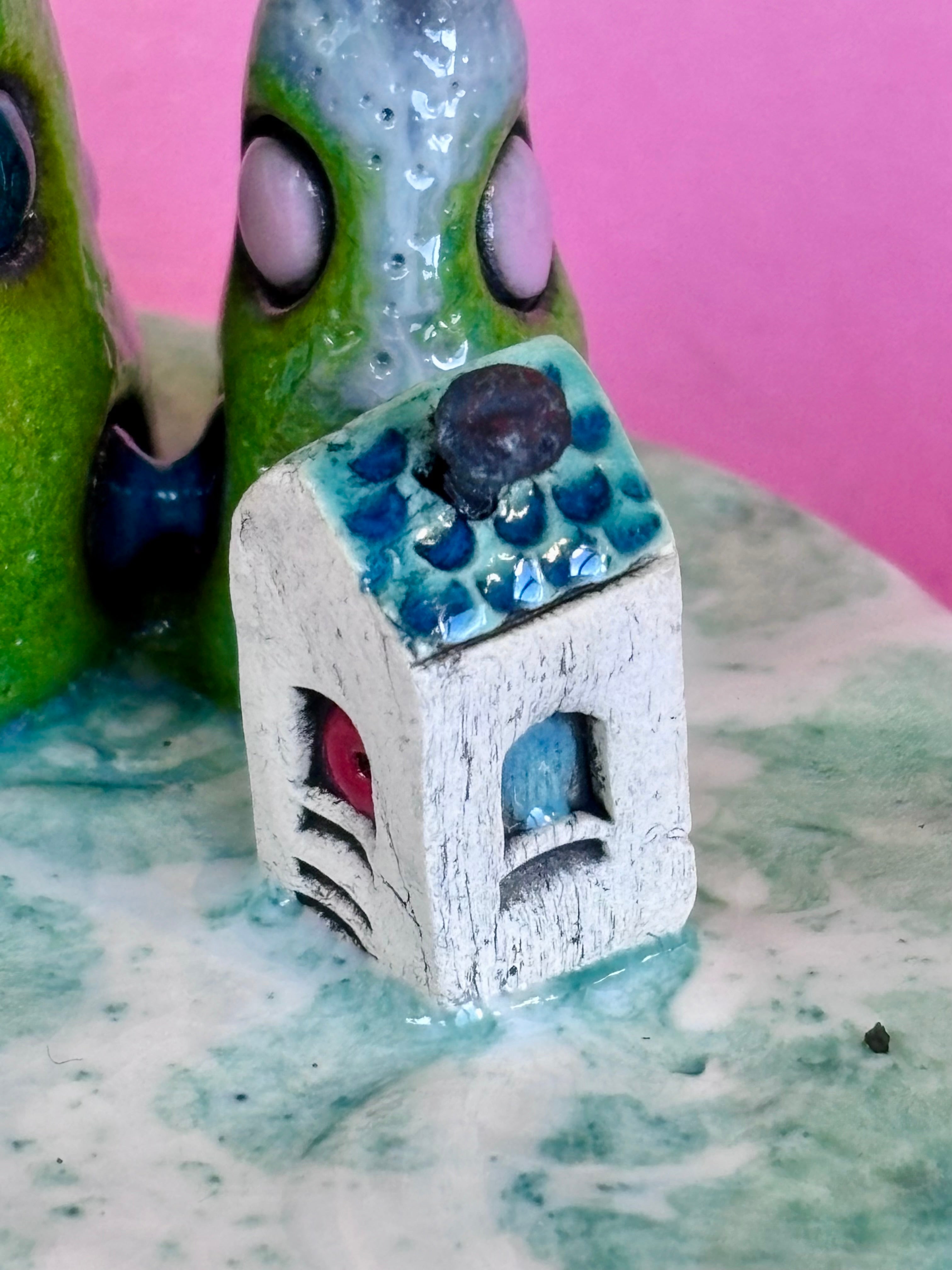 Handmade Earthenware Ceramic Christmas Tealight Holder 1