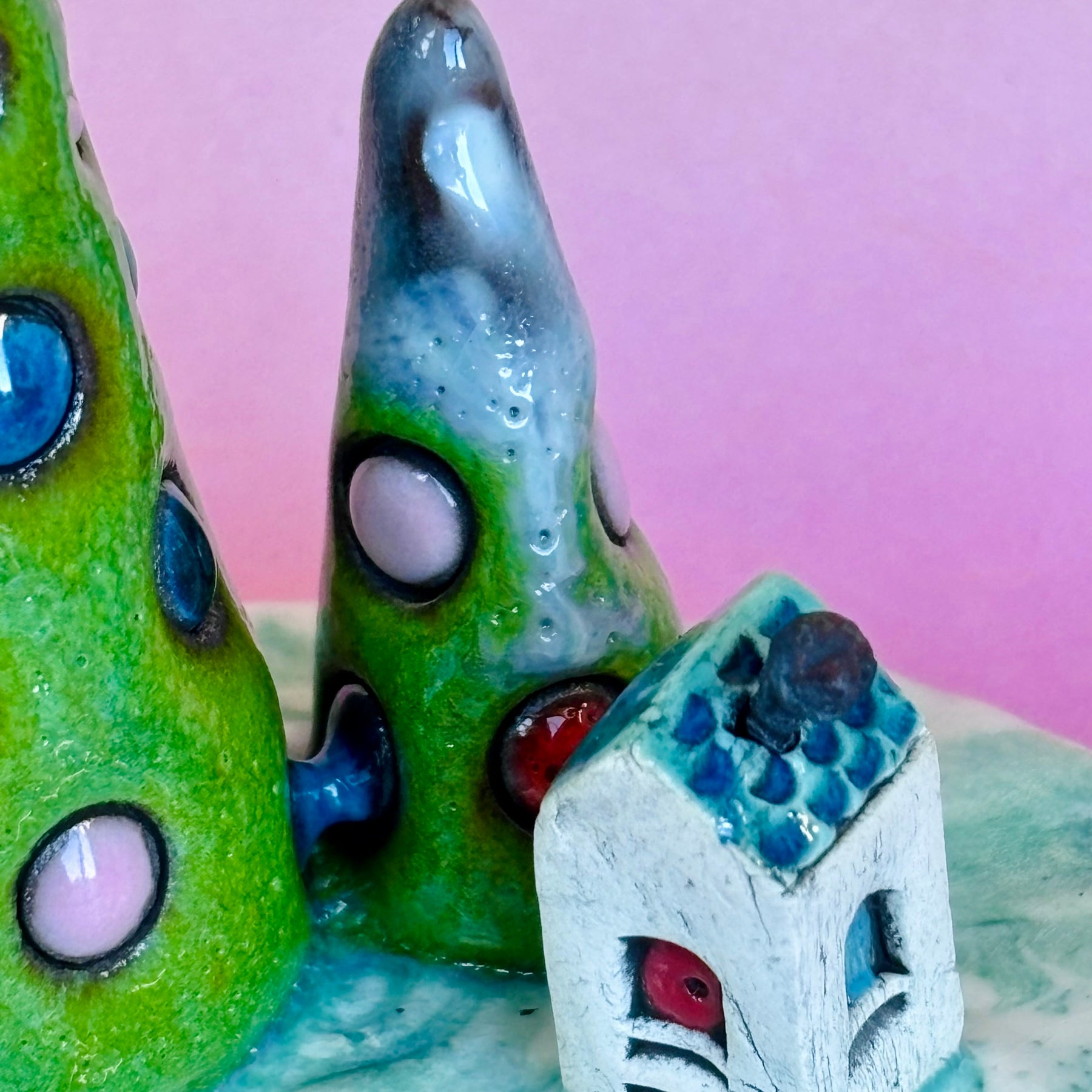 Handmade Earthenware Ceramic Christmas Tealight Holder 1