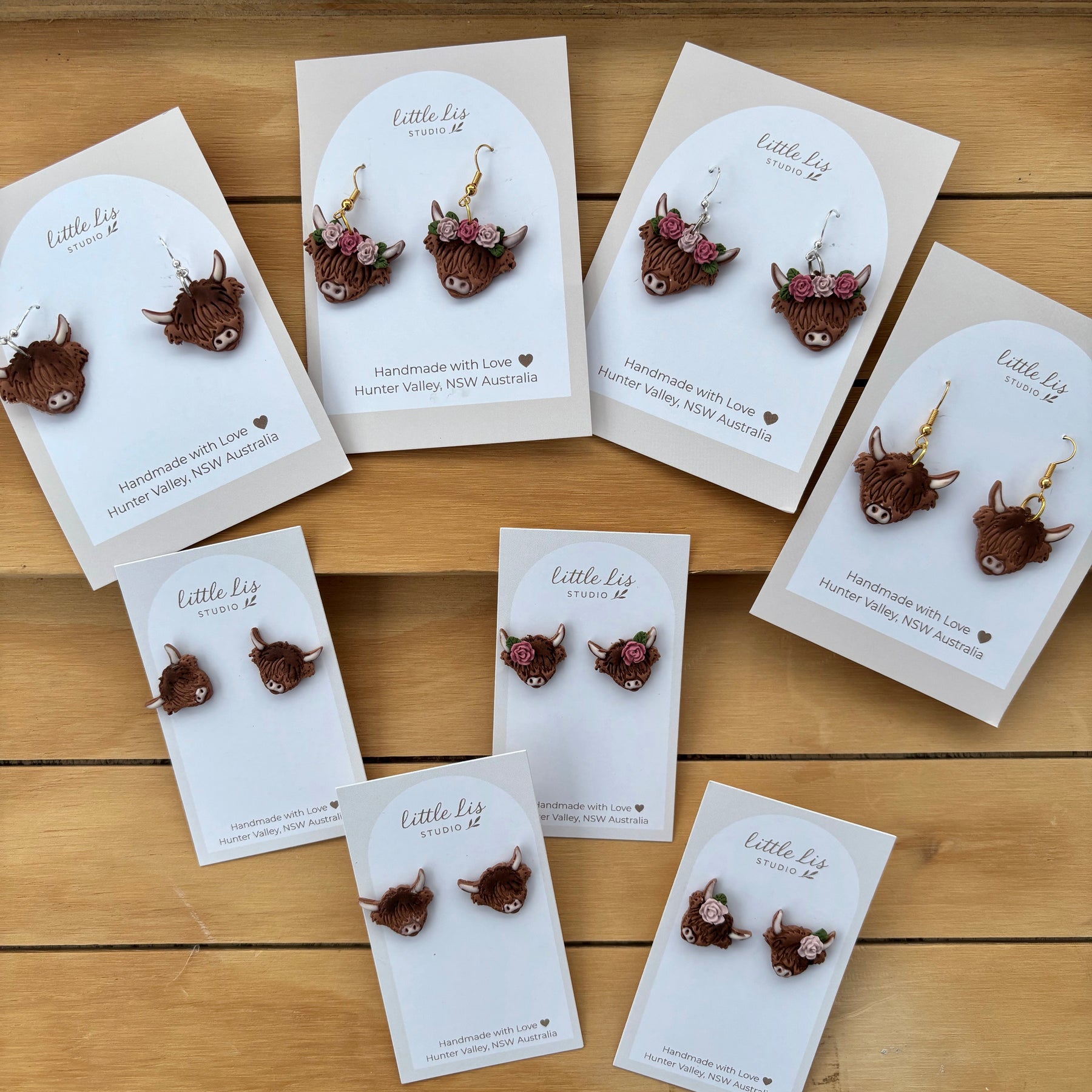 “Charlotte “ Highland Cow Earrings