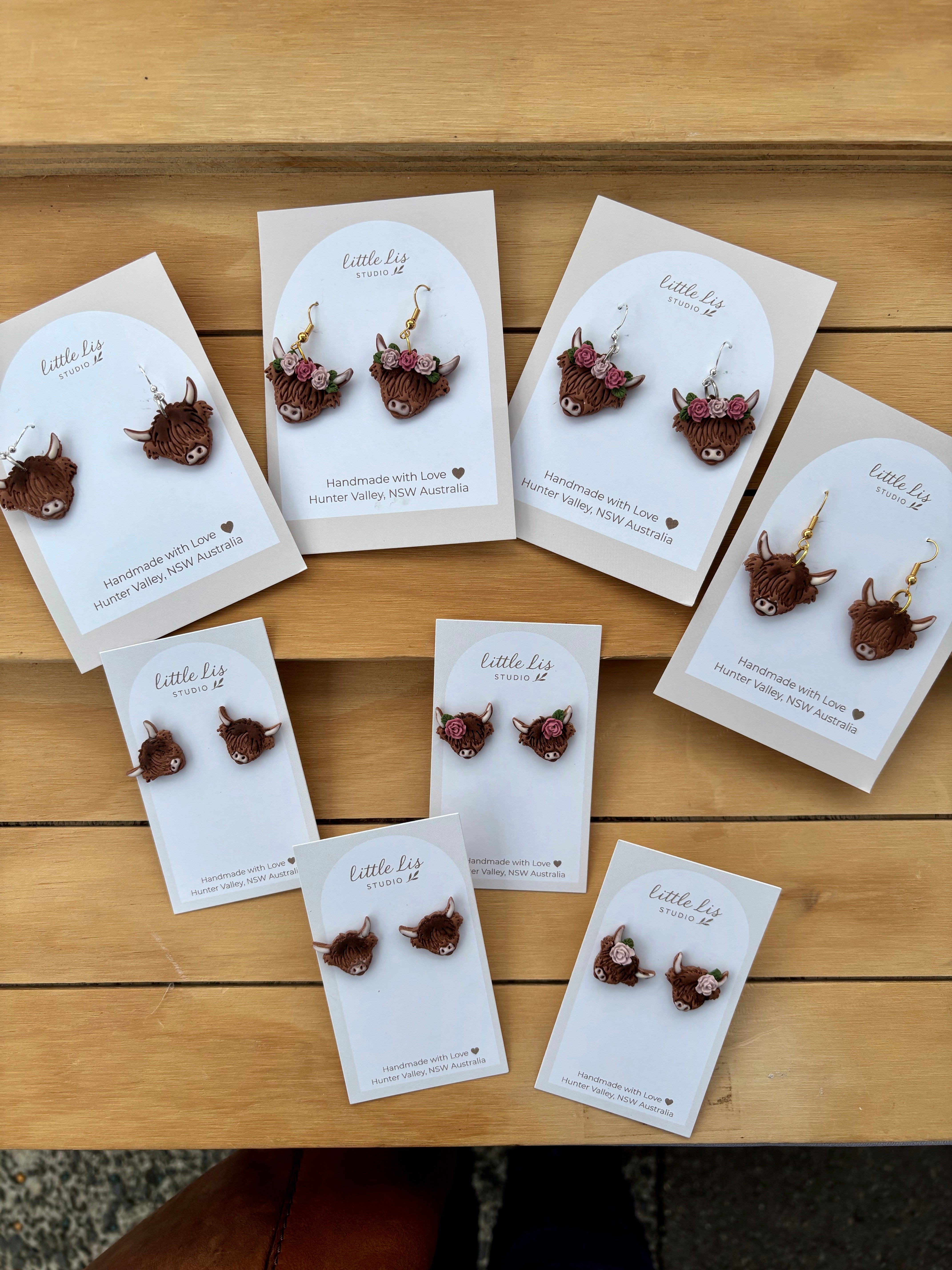“Charlotte “ Highland Cow Earrings