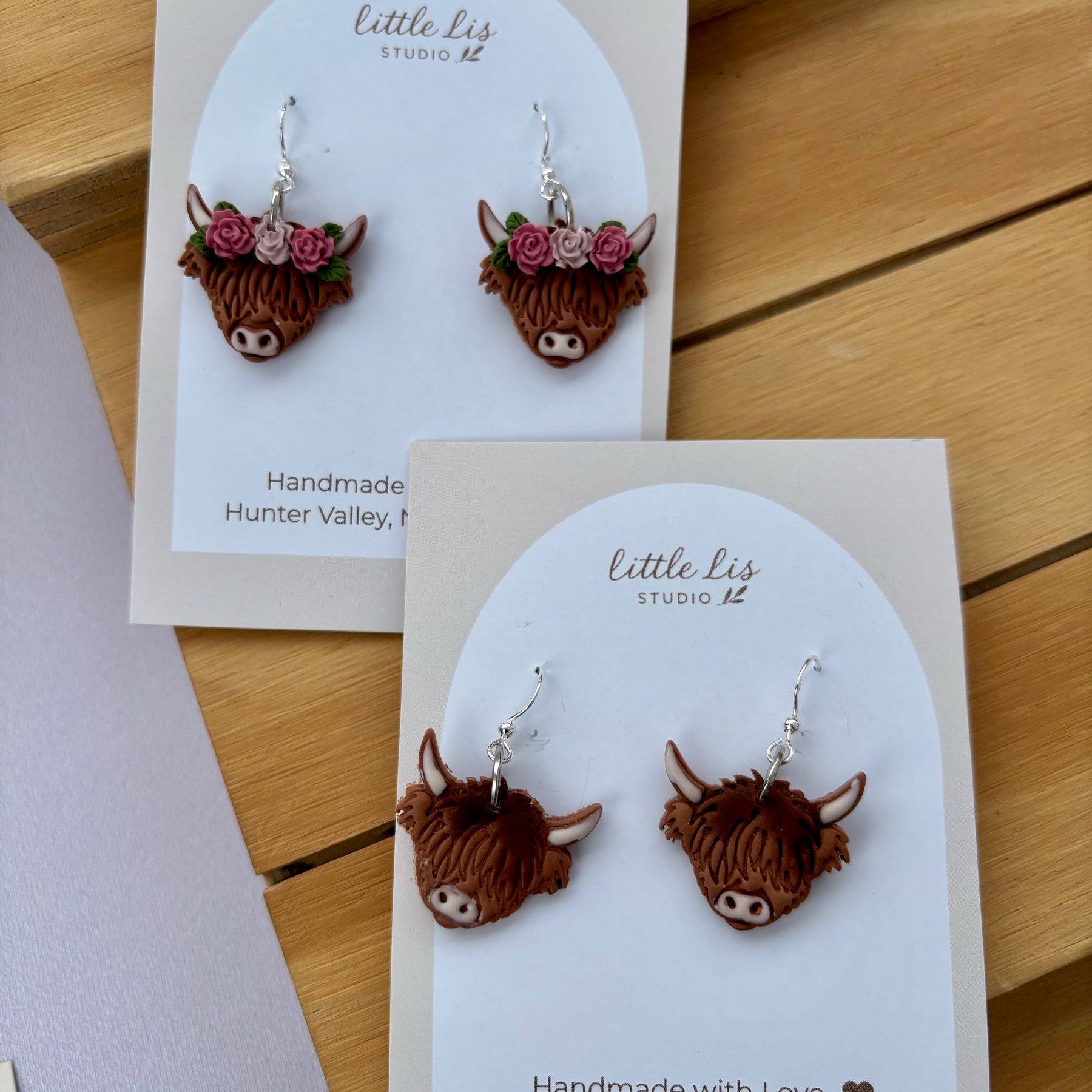 “Charlotte “ Highland Cow Earrings