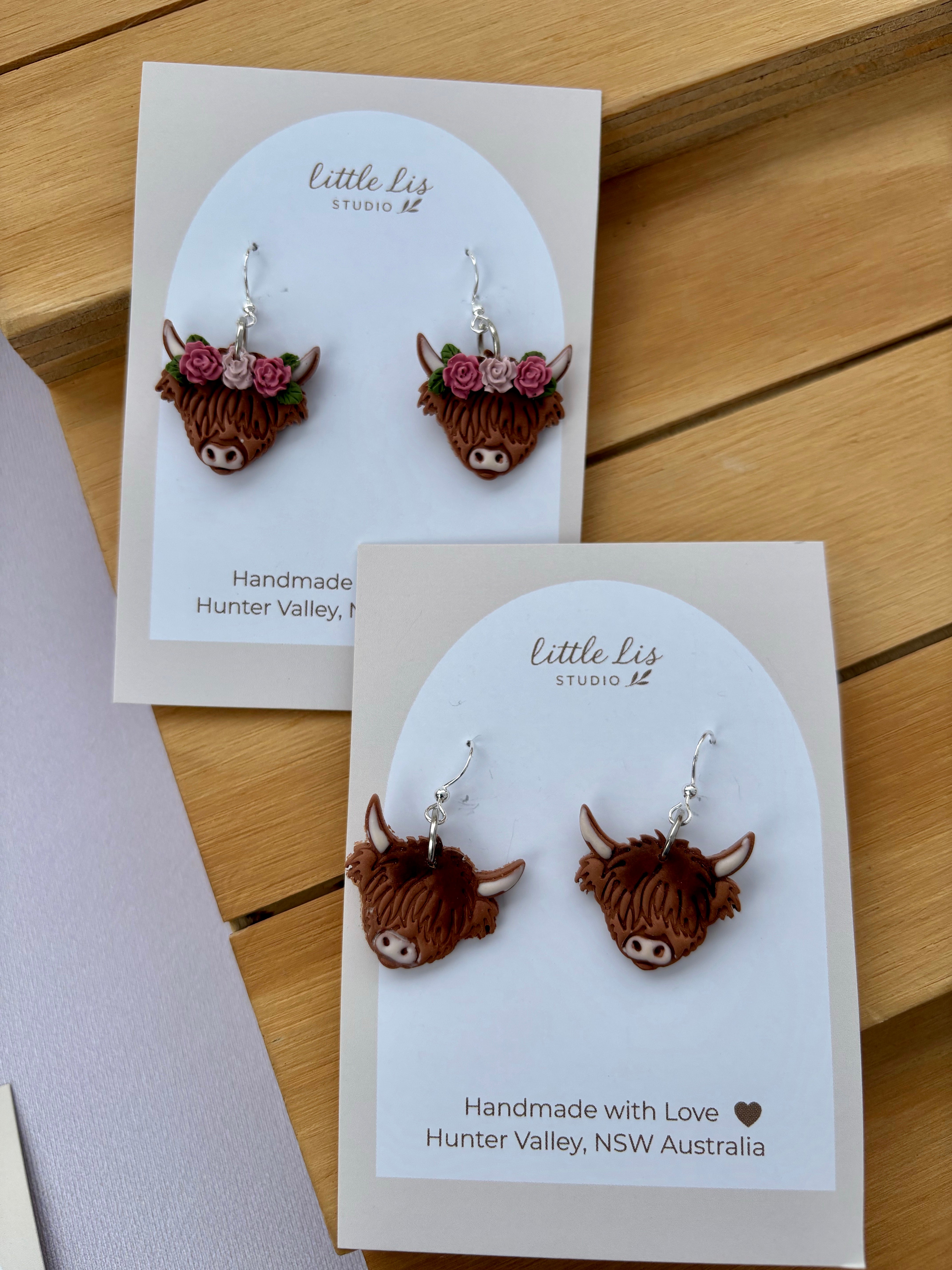 “Charlotte “ Highland Cow Earrings