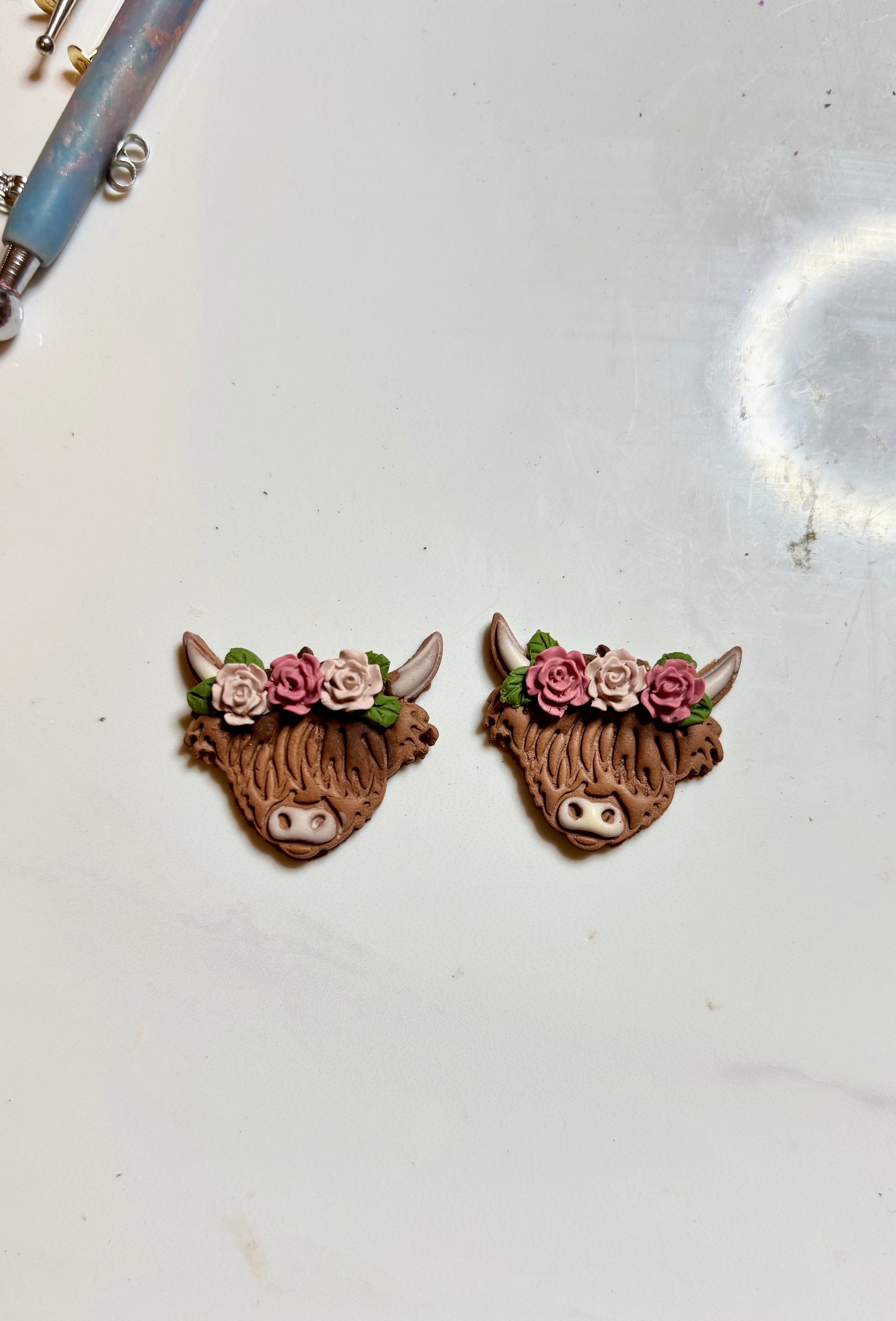 “Charlotte “ Highland Cow Earrings