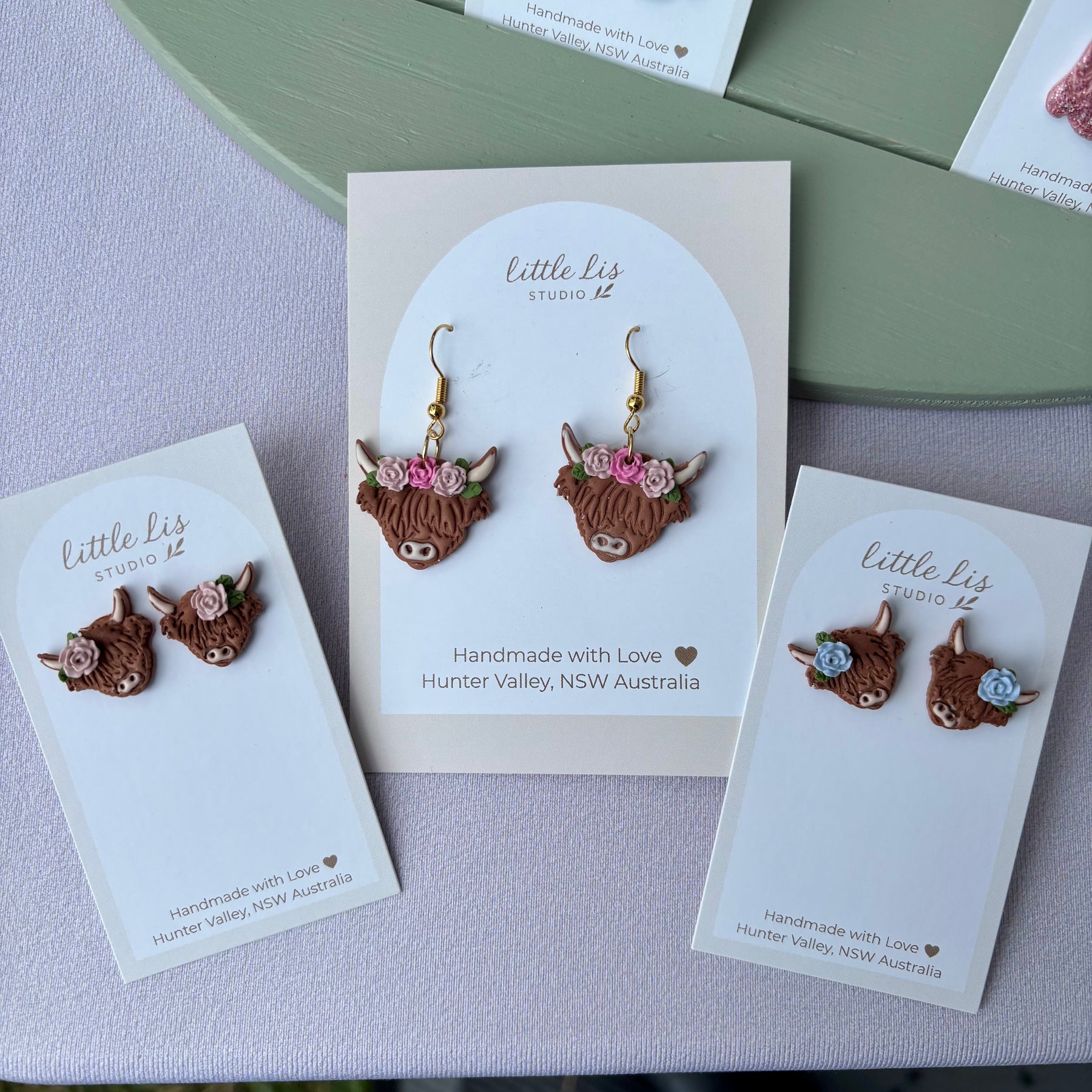 “Charlotte “ Highland Cow Earrings