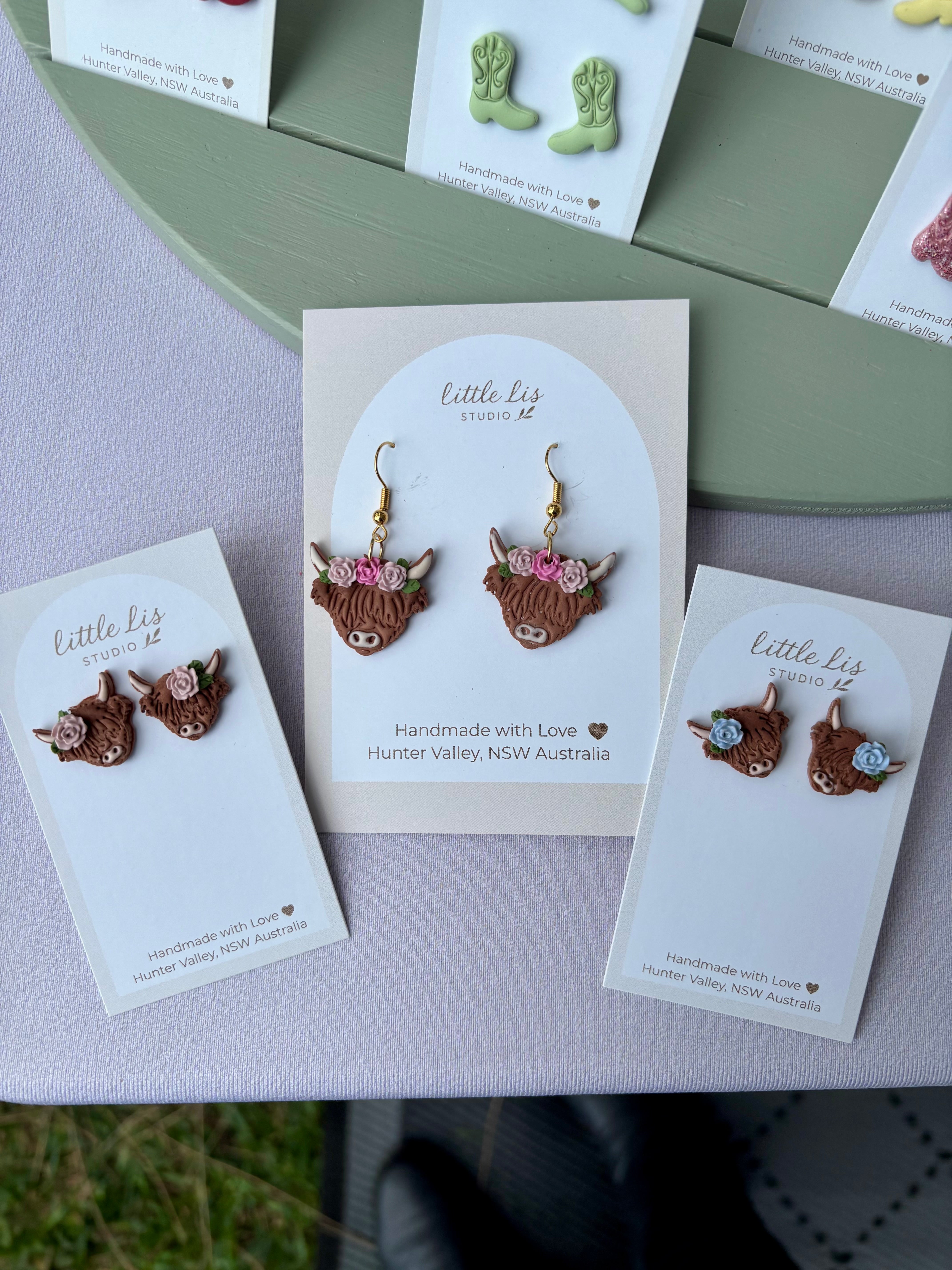 “Charlotte “ Highland Cow Earrings