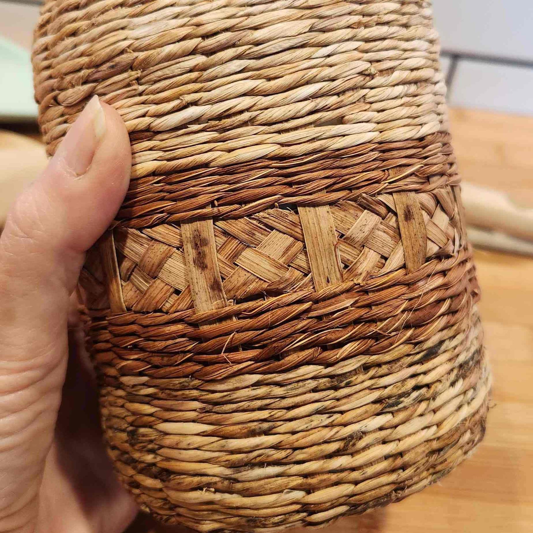 Hand Woven Boho Botanical Vase