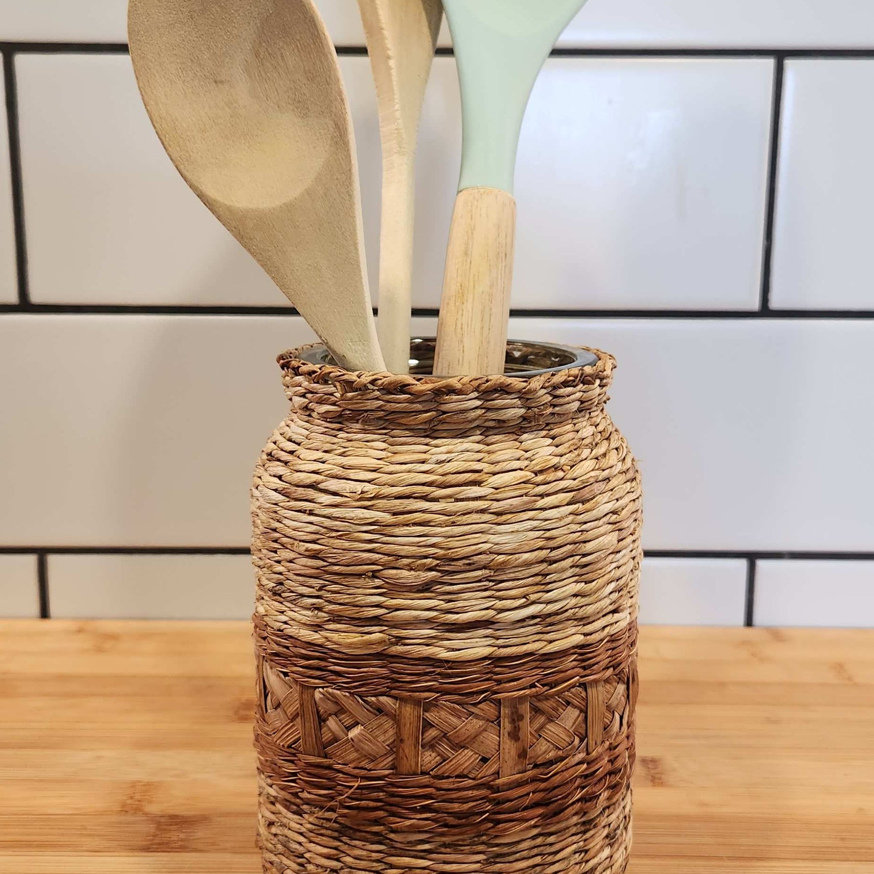 Hand Woven Boho Botanical Vase