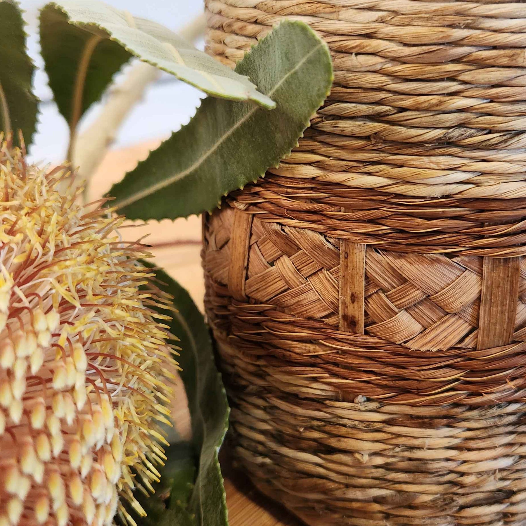 Hand Woven Boho Botanical Vase