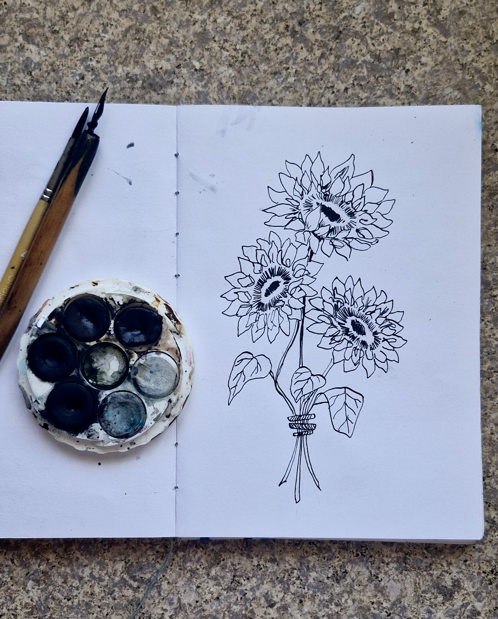 Wooden Handbound sketch book