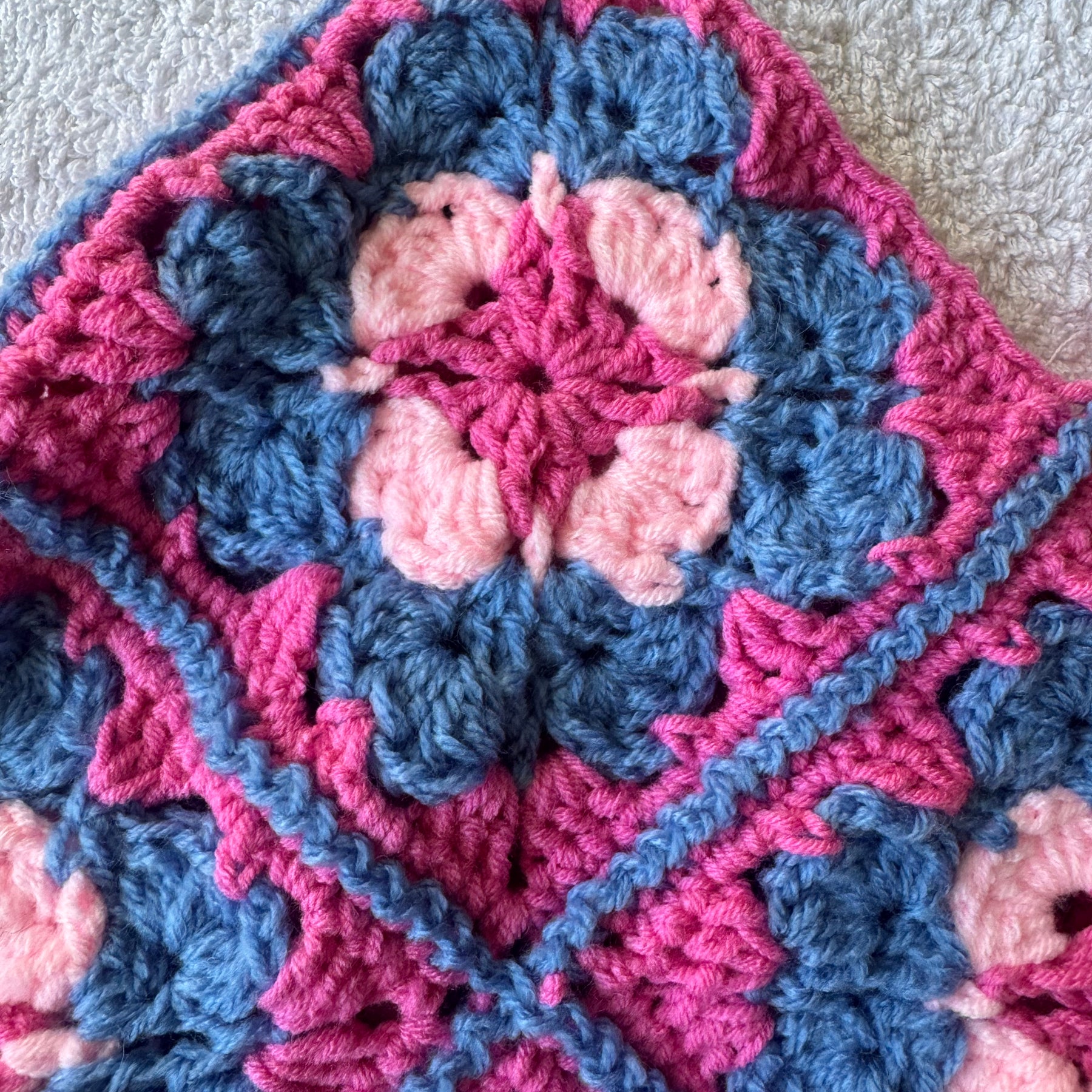 Handmade Crochet Granny Square Shoulder Bag