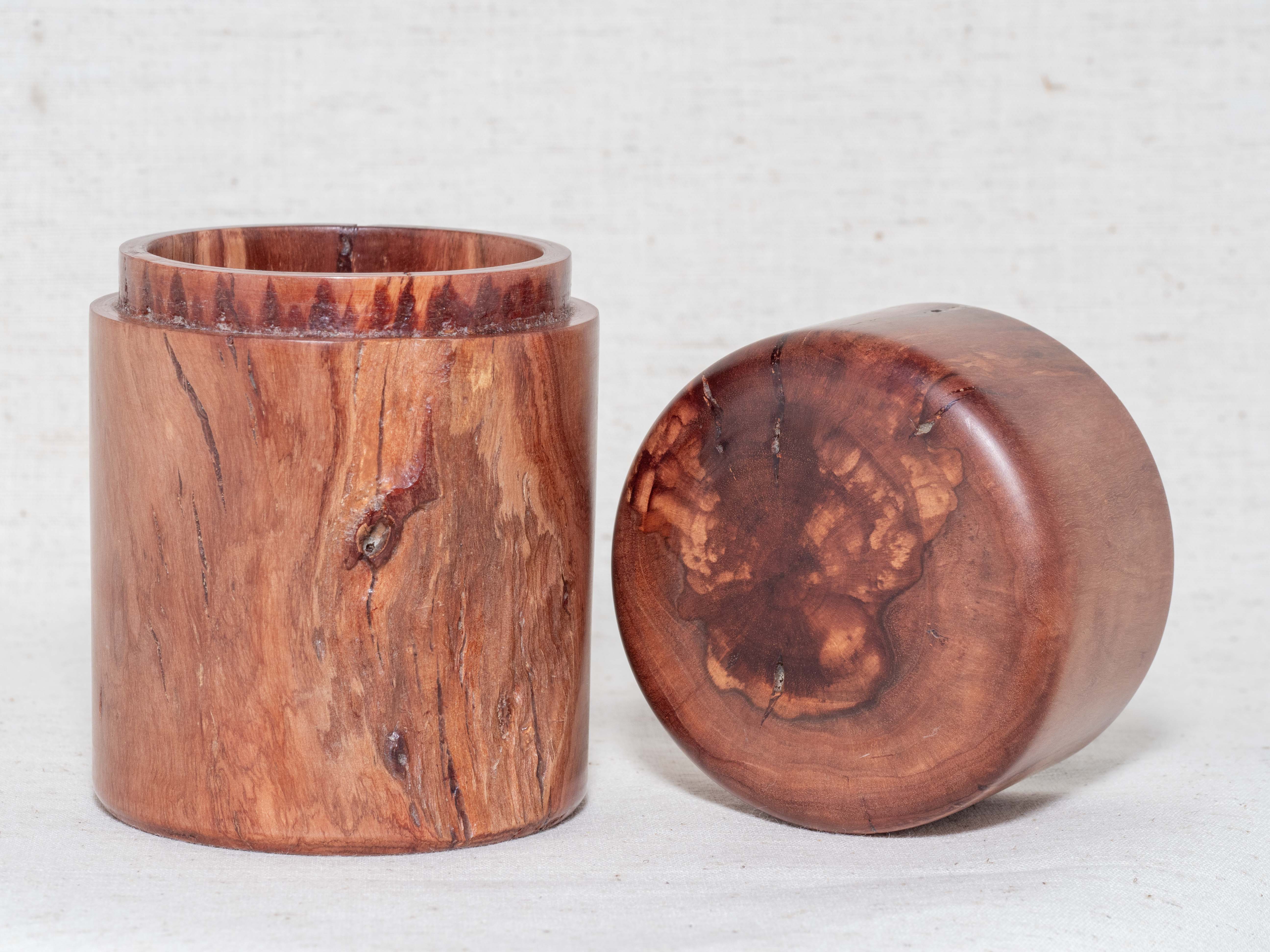 Grevillea wood cylindrical box