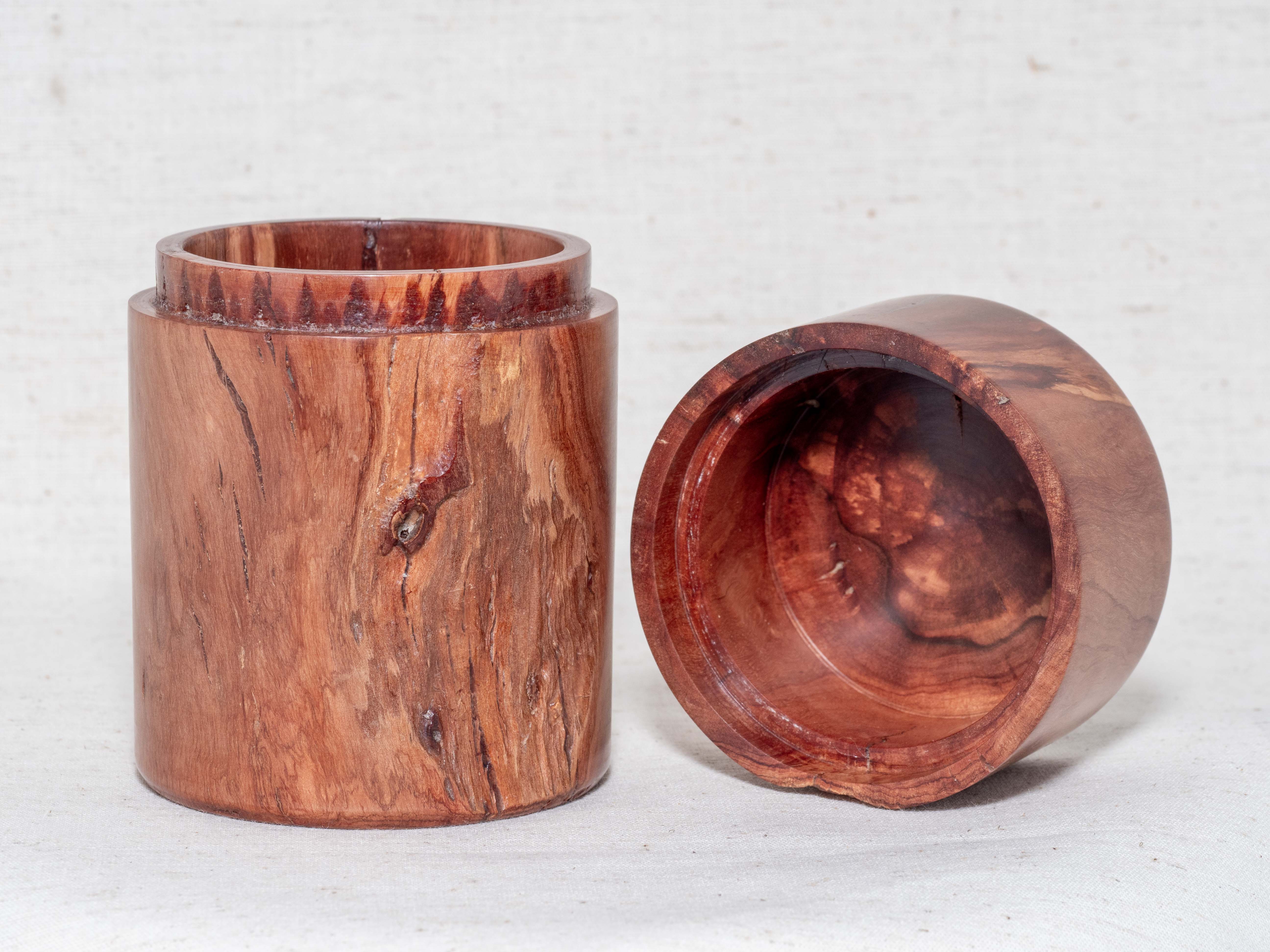 Grevillea wood cylindrical box