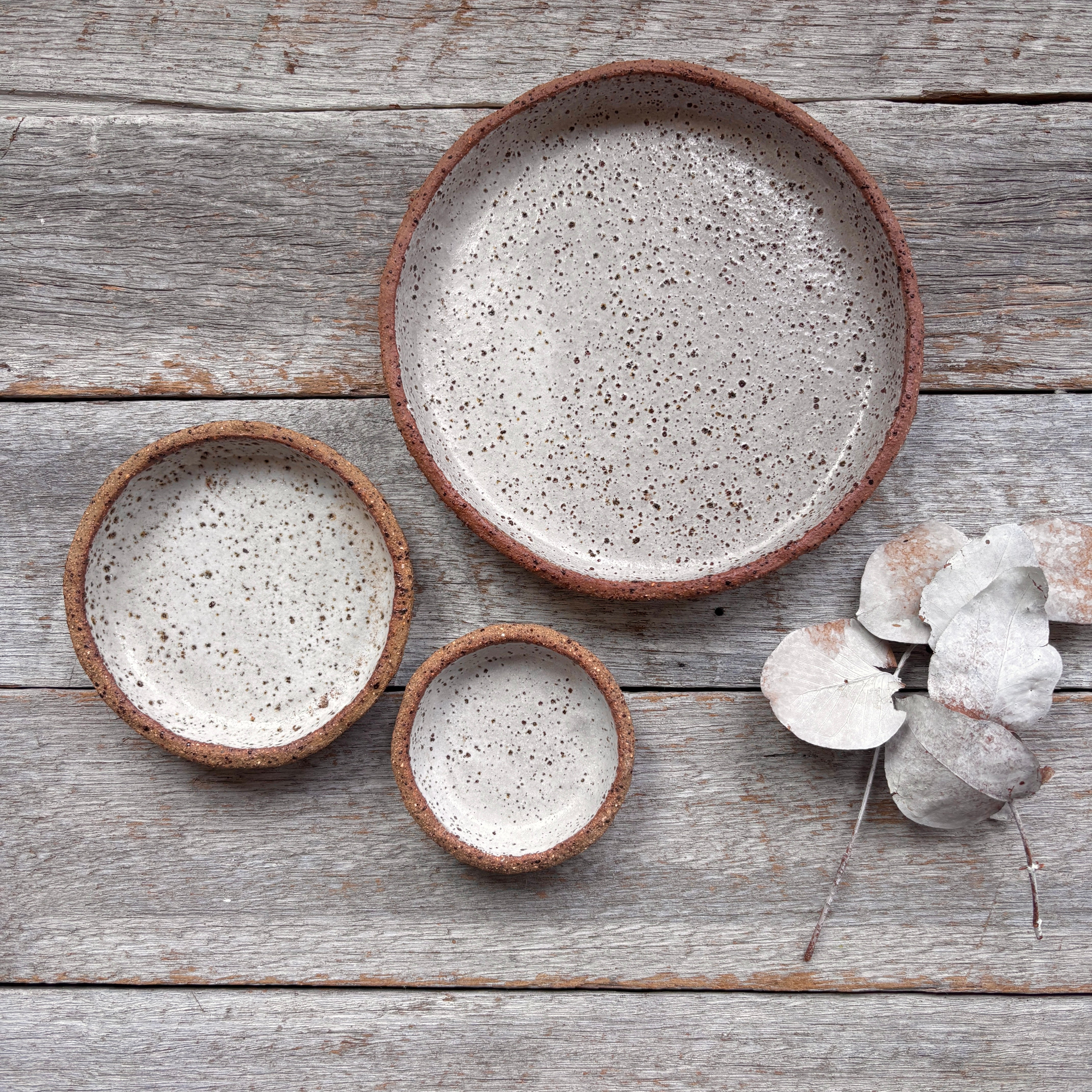 Rustic Ceramic Plates | Set of 3 | SPRING SALE BUNDLE No. 1
