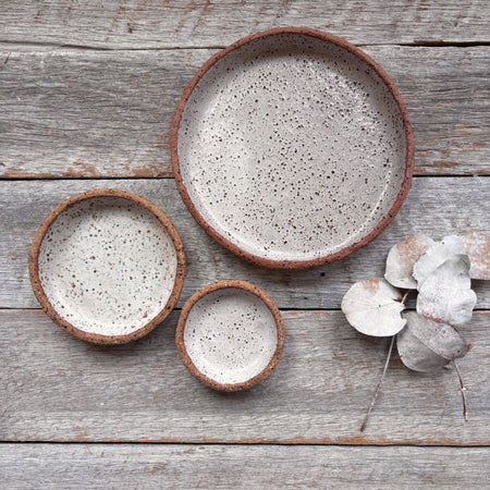 Rustic Ceramic Plates | Set of 3 | SPRING SALE BUNDLE No. 1