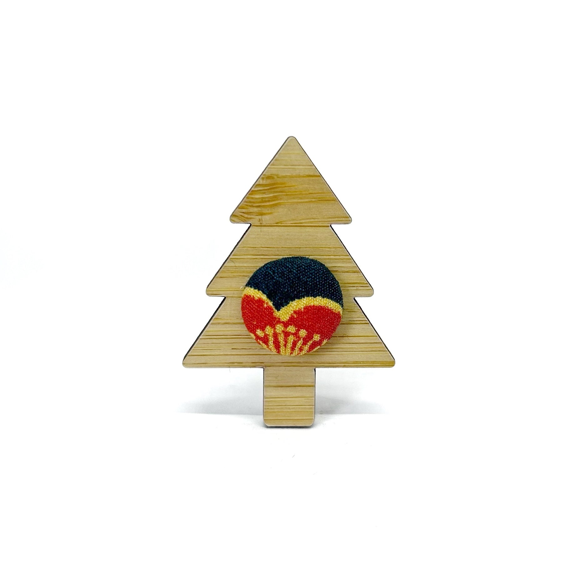 Kimono Christmas Tree Brooch with Gift Tin