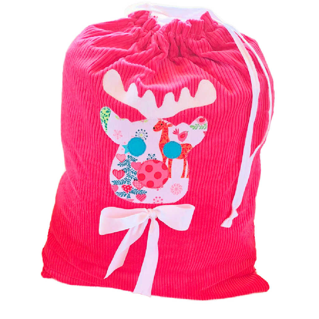 Handmade Santa Sack - Rudolph Reindeer