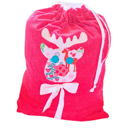Handmade Santa Sack - Rudolph Reindeer