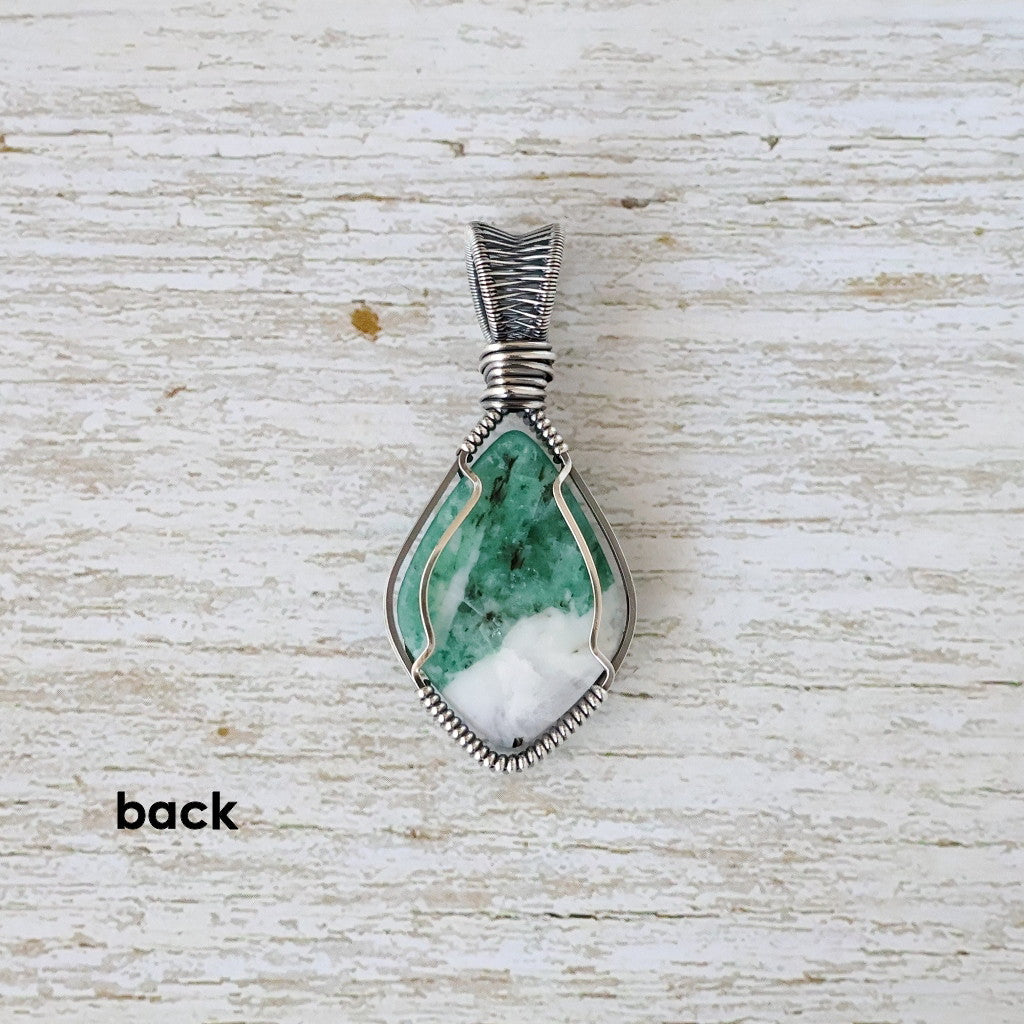 Sterling Silver Emerald Pendant ~ May Birthstone ~ Talisman of Love and Compassion