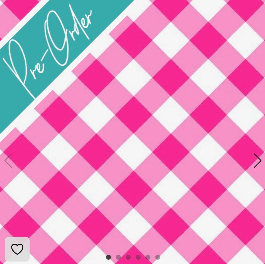 PRE-ORDER Water-resistant wet bags (Love Blooms Pink Gingham - Annette Winter Designs)