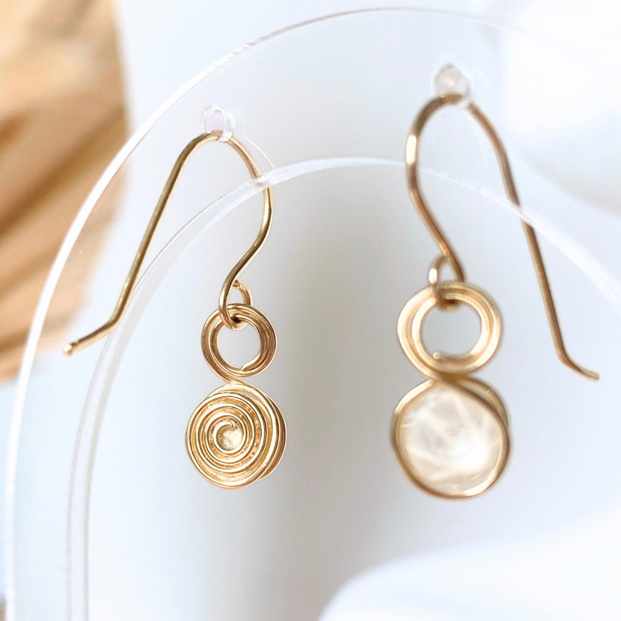 Birthstone crystal dangle earrings | 14k Gold-filled | Multiple options