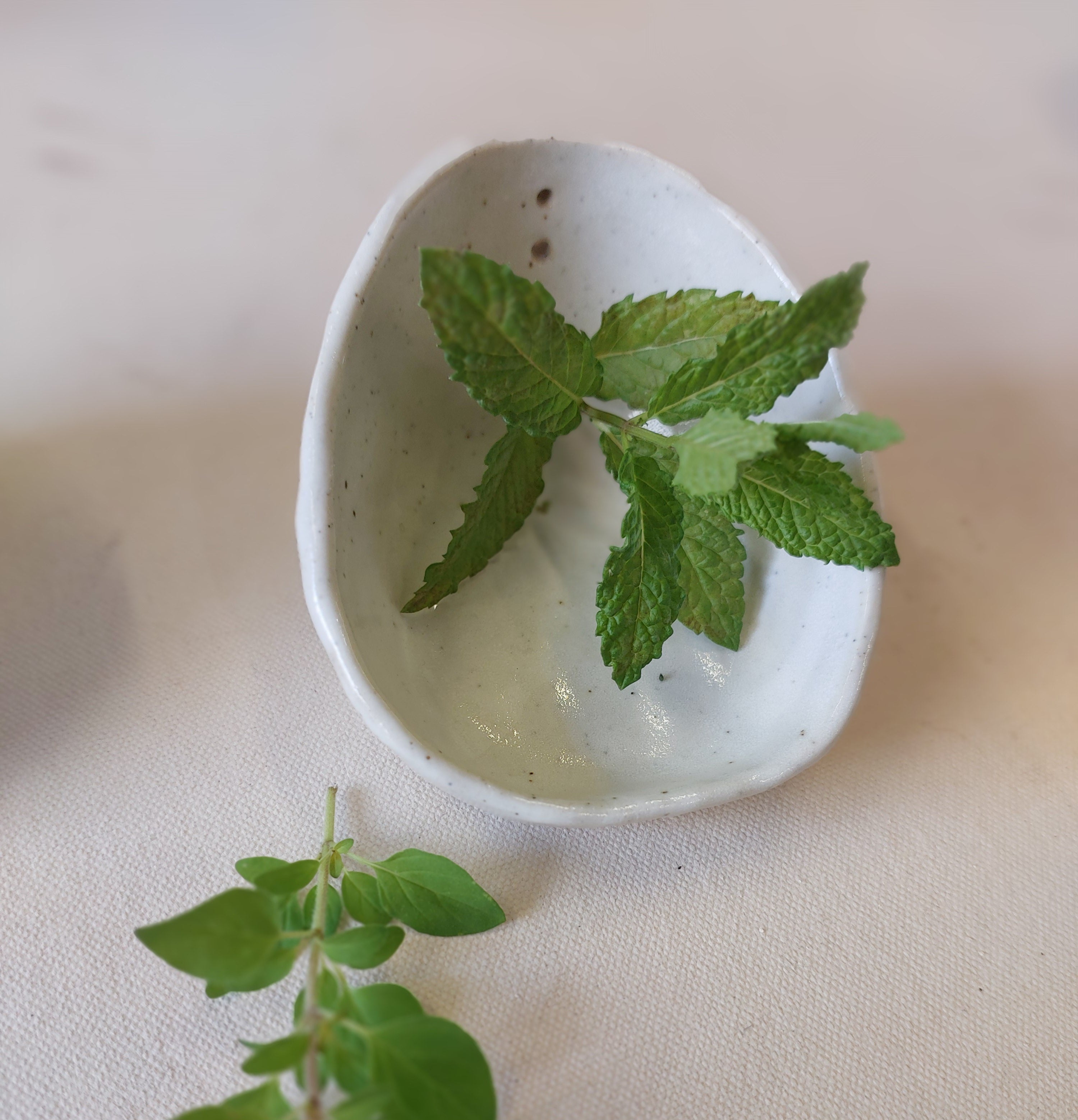 Herb stripper | White Ceramic Herb Stripper with 3 Holes