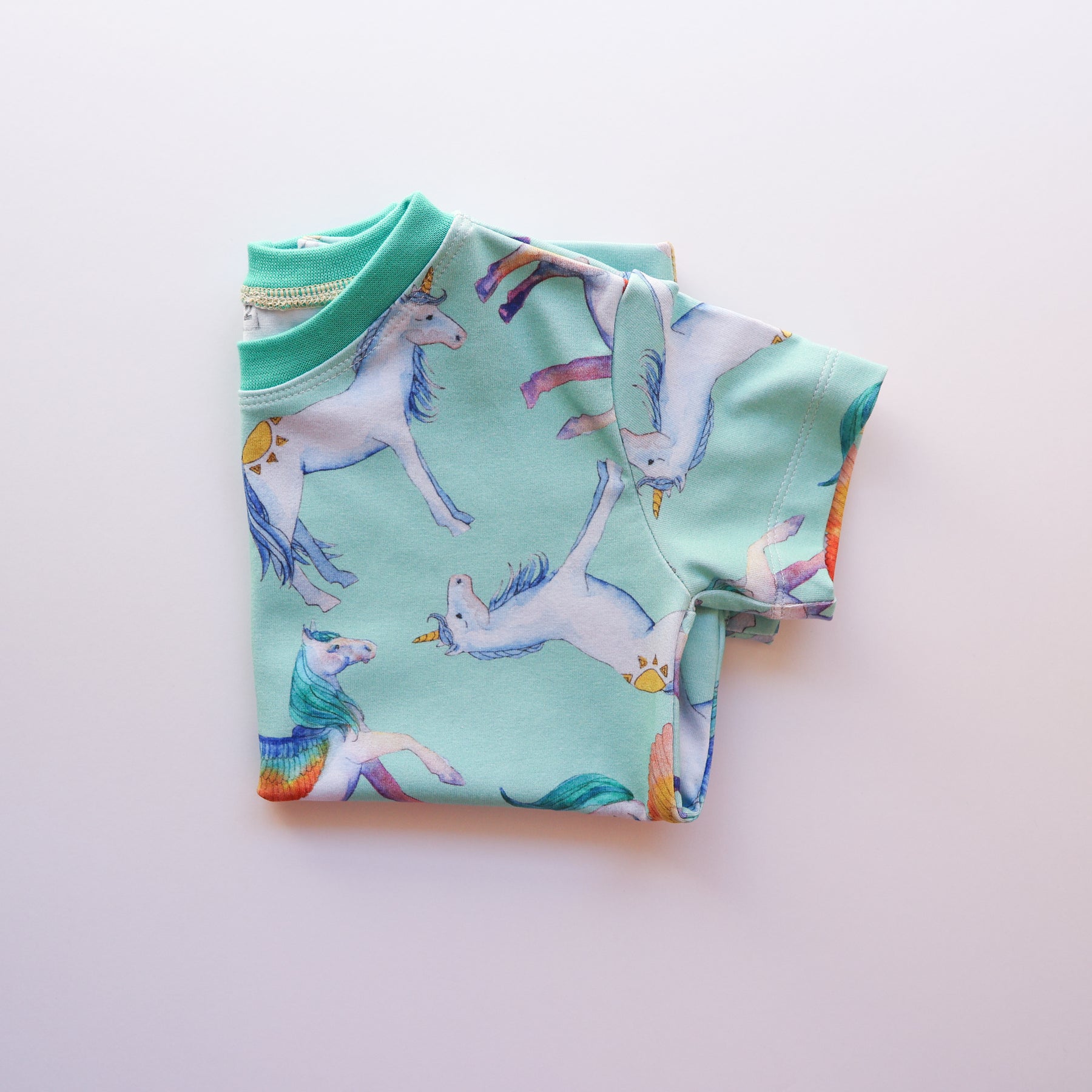 Watercolour unicorn organic cotton tee shirt 2026-27