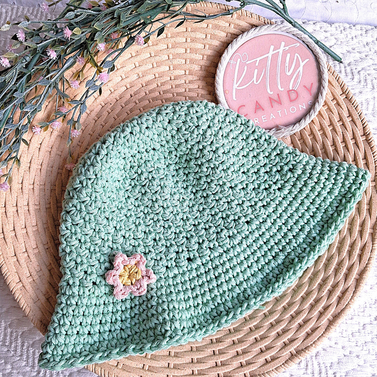 Handmade Crochet Sunhat - 100% Cotton