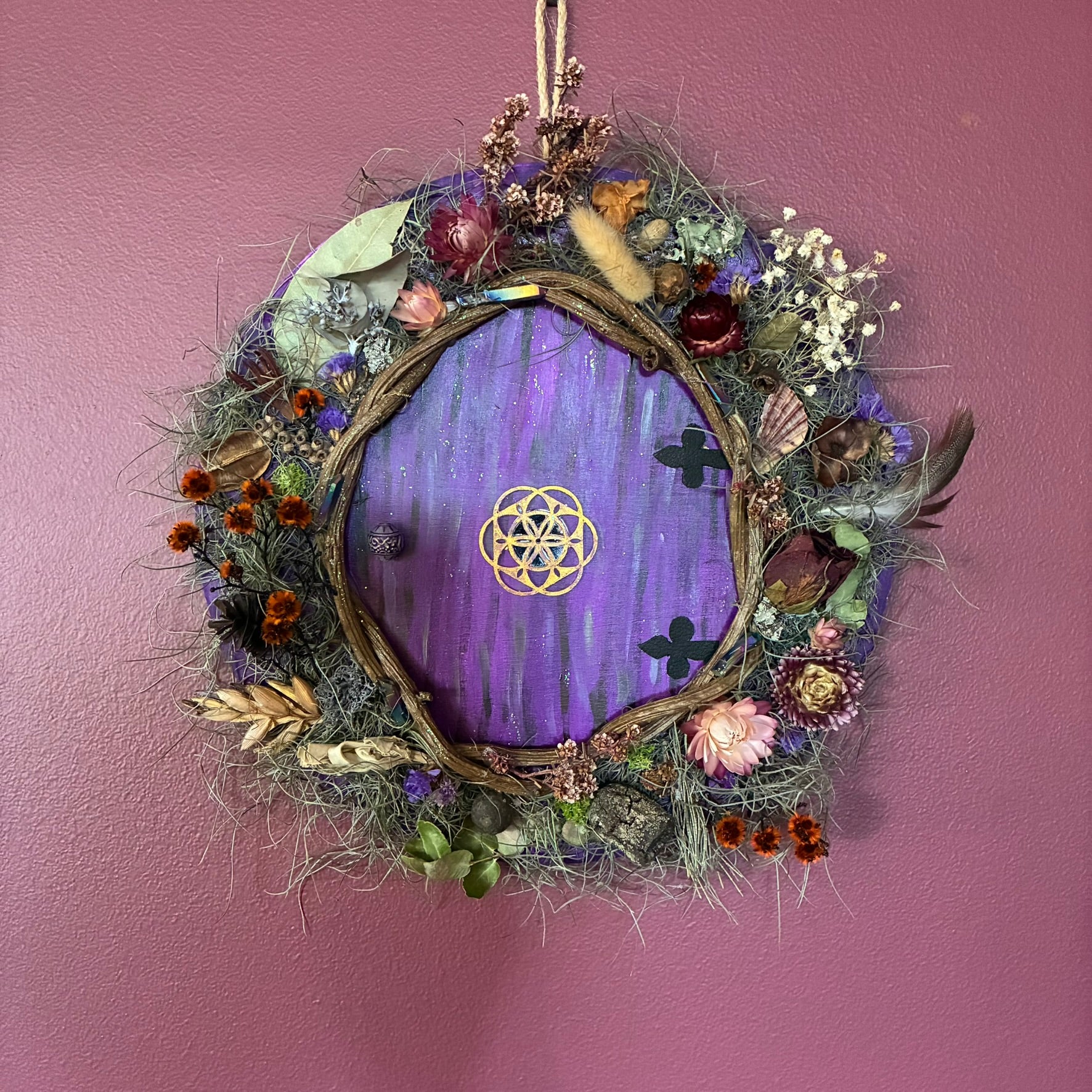 Wreath - Faery Door (Purple)