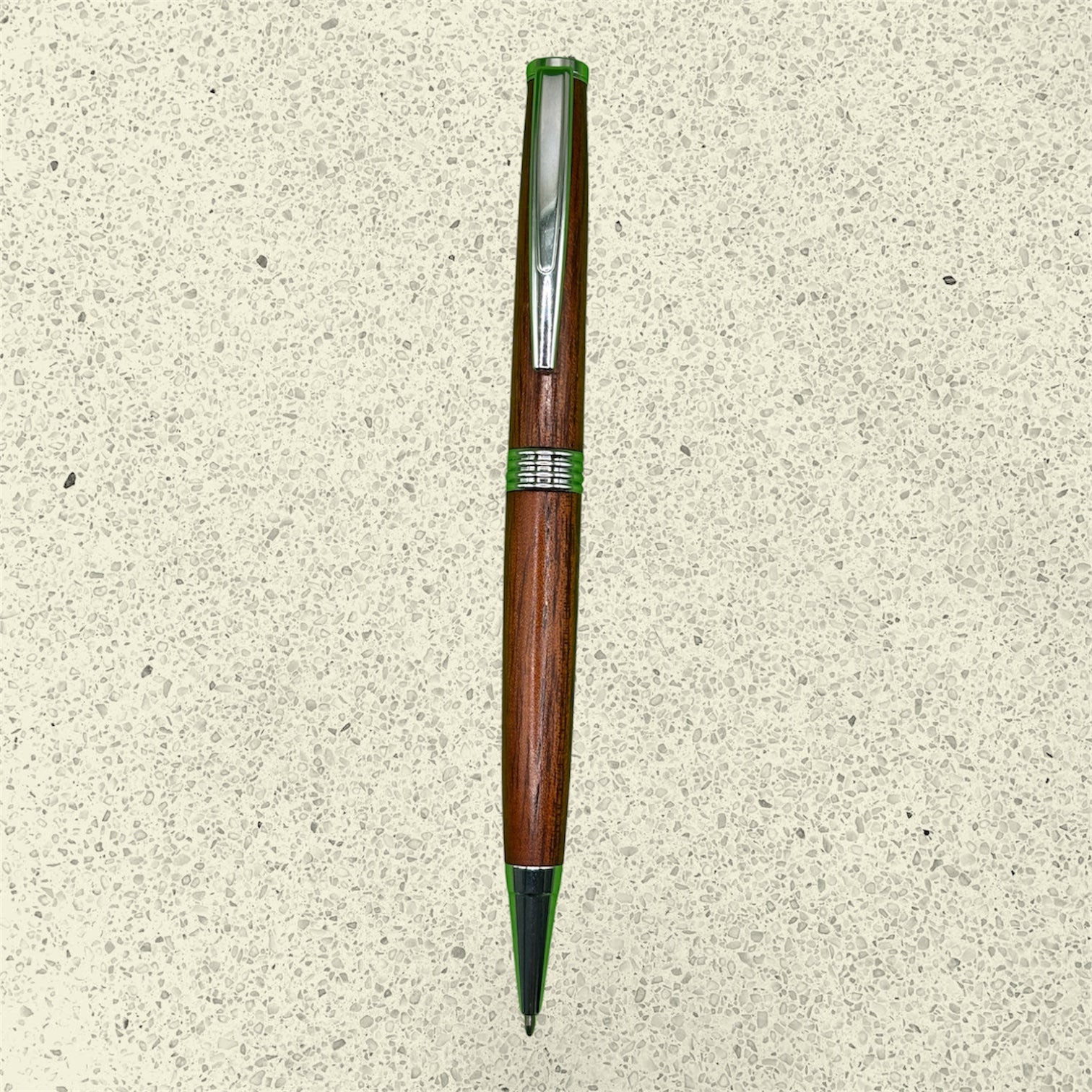 Broad Ballpoint Pen – Red Cedar-Chrome - Accents