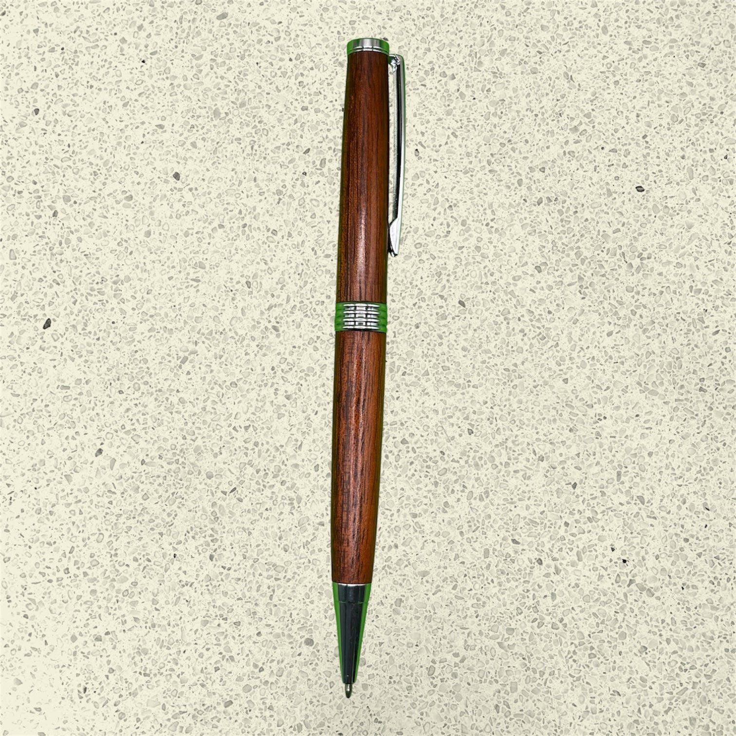 Broad Ballpoint Pen – Red Cedar-Chrome - Accents