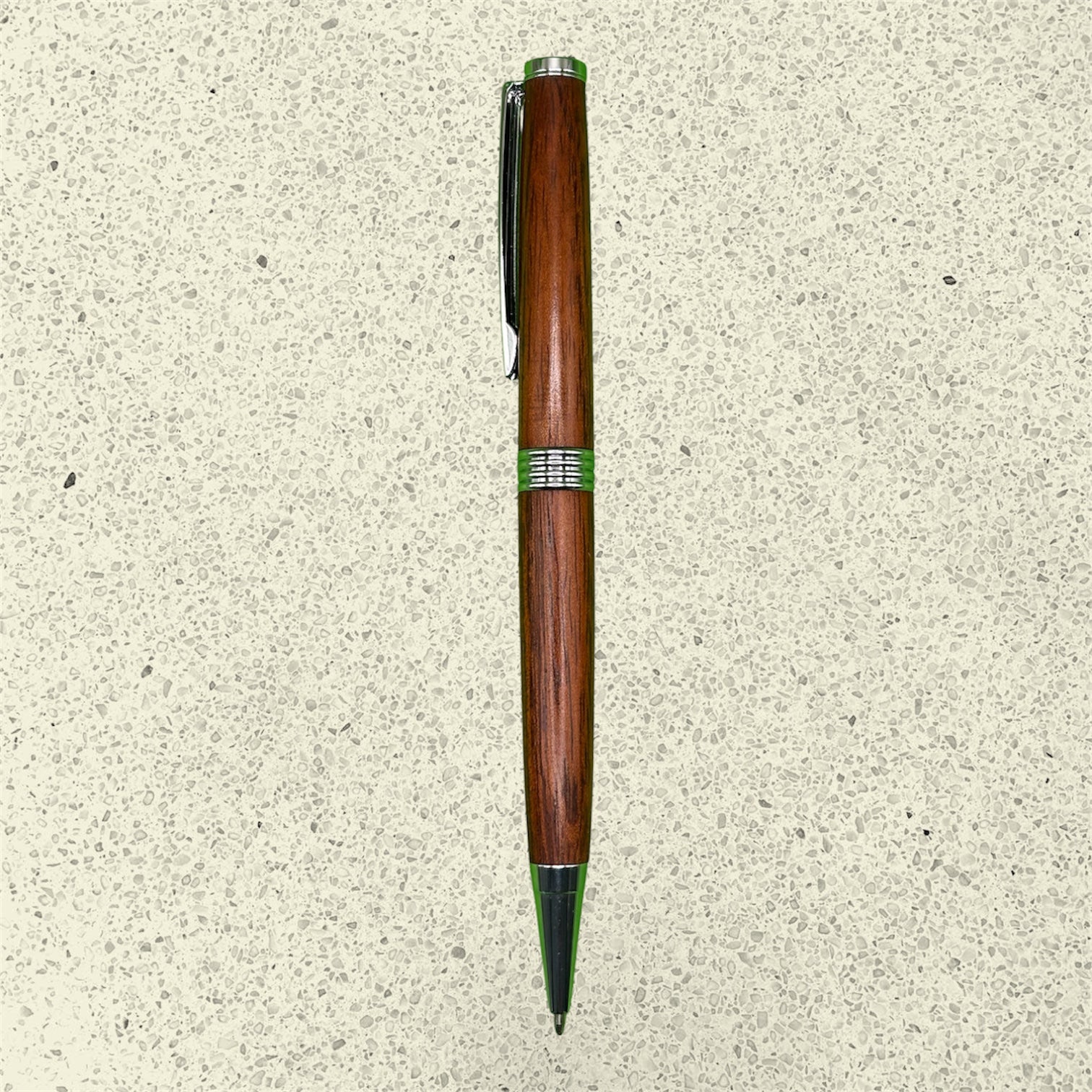 Broad Ballpoint Pen – Red Cedar-Chrome - Accents