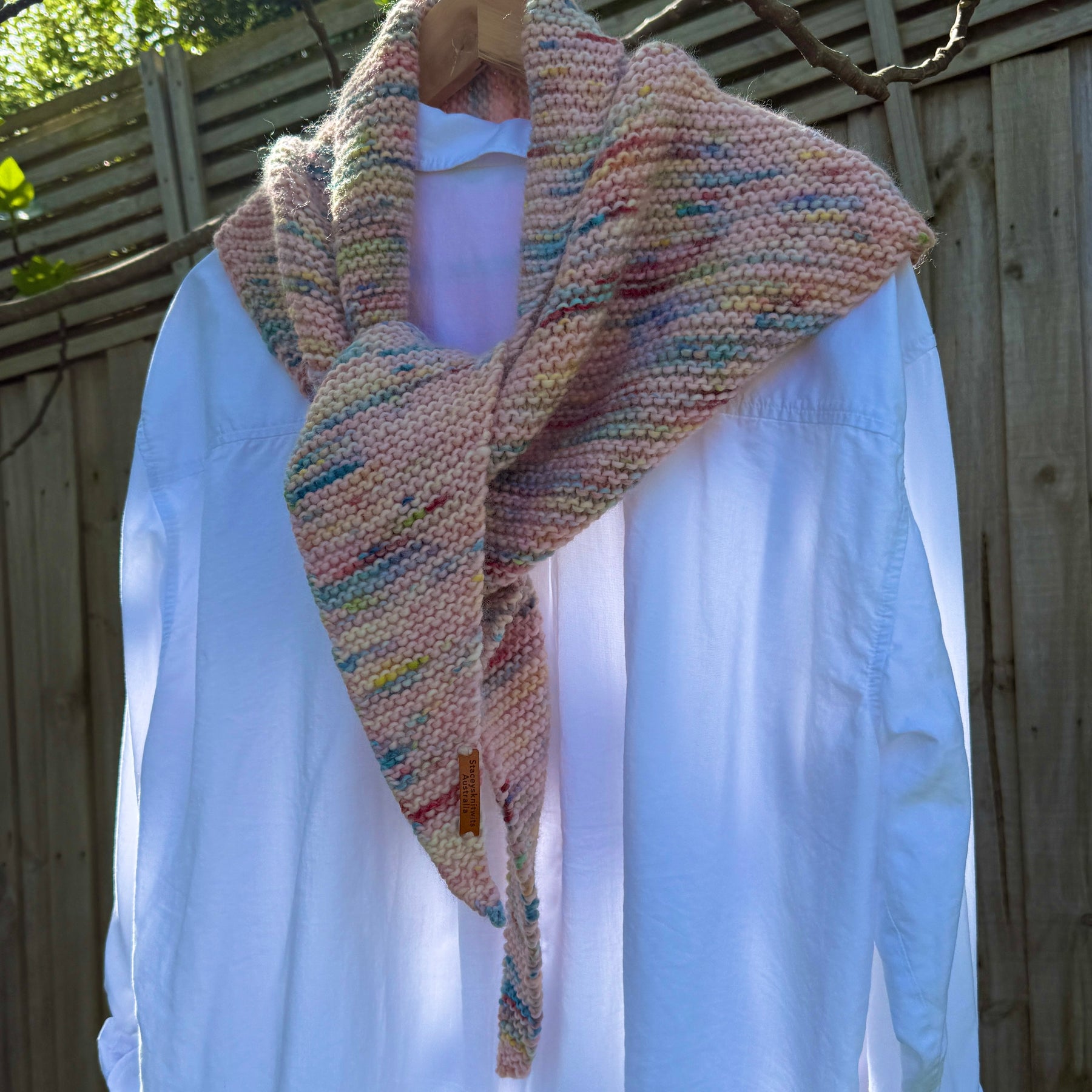 Merino Rainbow Scarf, Peruvian Wool Scarf